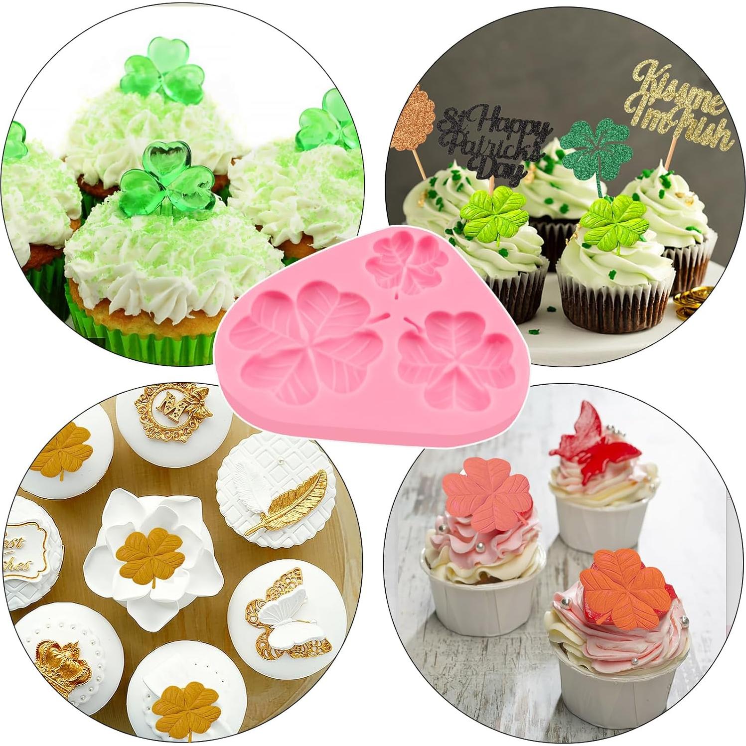 Moldes de Silicona ICOCONG Trébol de Cuatro Hojas 3 Pcs