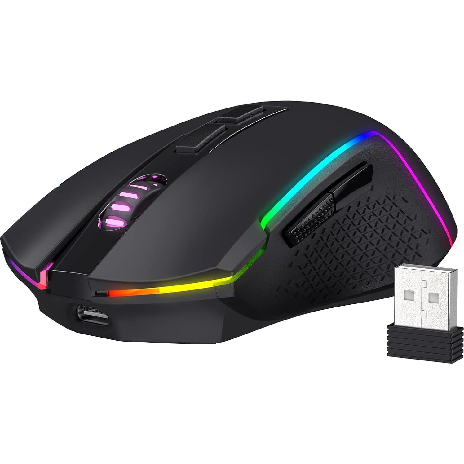 Ratón Gaming Inalámbrico Redragon M693, 8000 DPI, Rosa