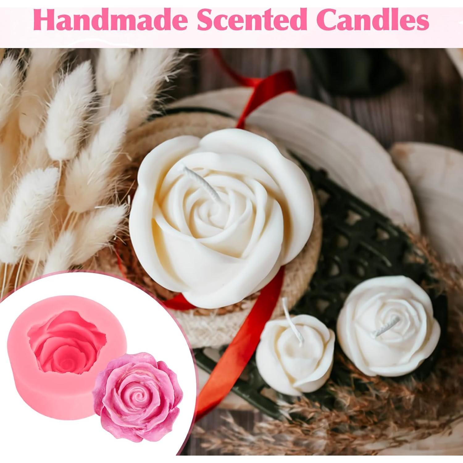 Moldes de Silicona para Flores KBPNO - 2 Piezas Rosa 5.6x5.6cm