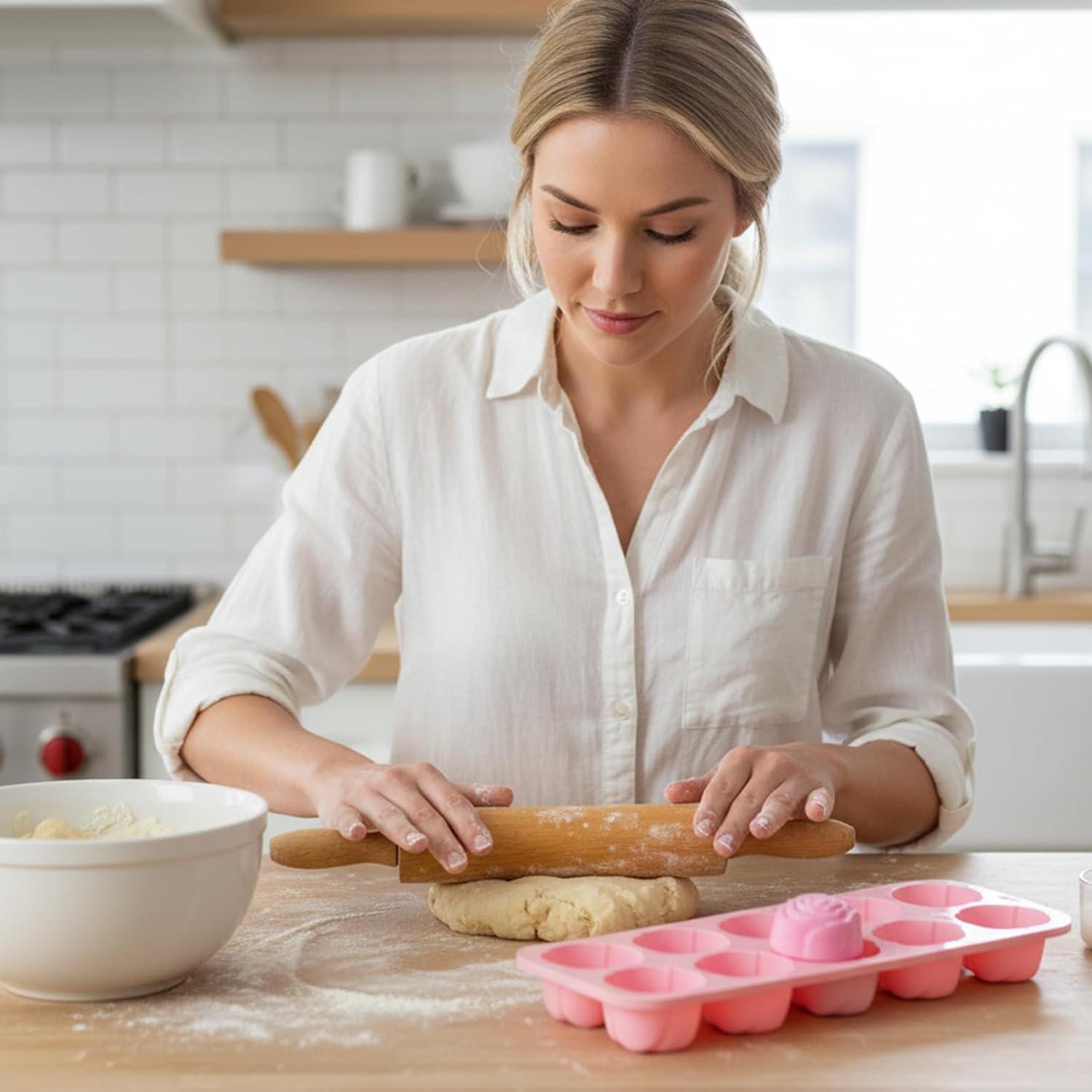 Moldes de Rosa de Silicona Xyembu - 2 Pcs, 10 Cavidades