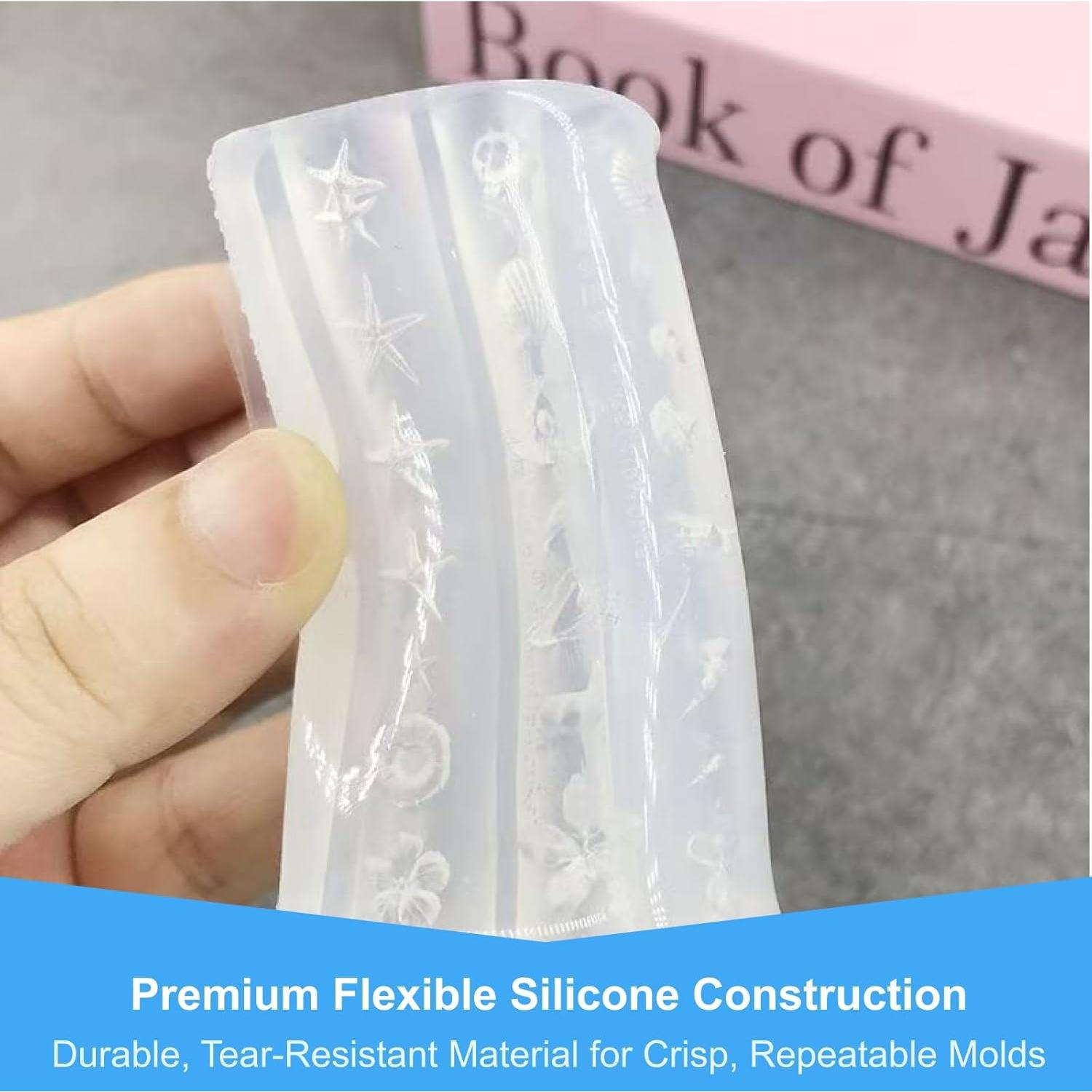 Moldes de Uñas 3D ZGGAZCA Silicona Conchas Oceánicas