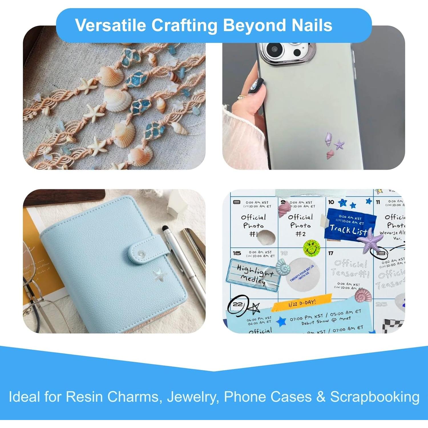 Moldes de Uñas 3D ZGGAZCA Silicona Conchas Oceánicas