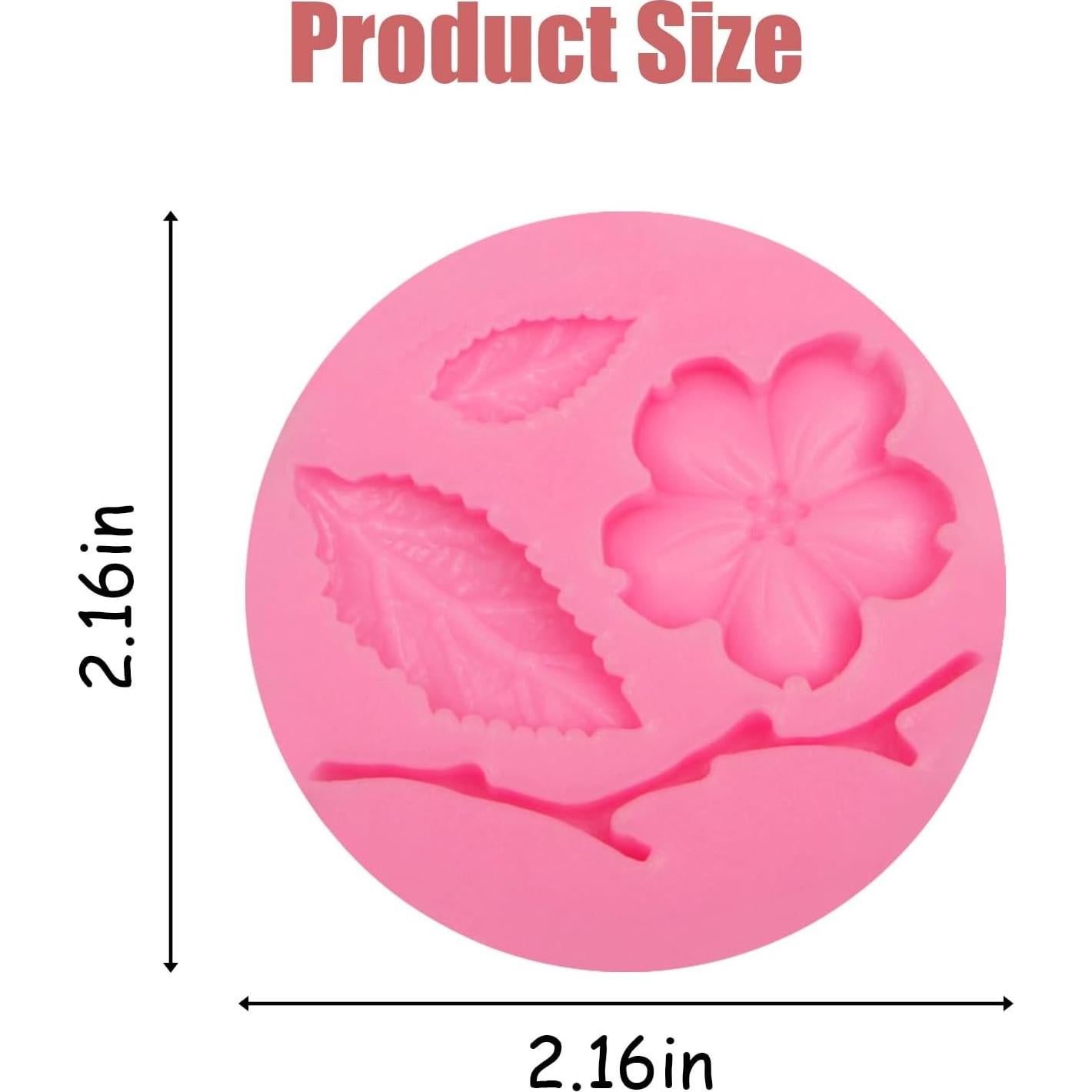 Moldes de Silicona en Forma de Flor YWZBOMOLD 4 Pcs