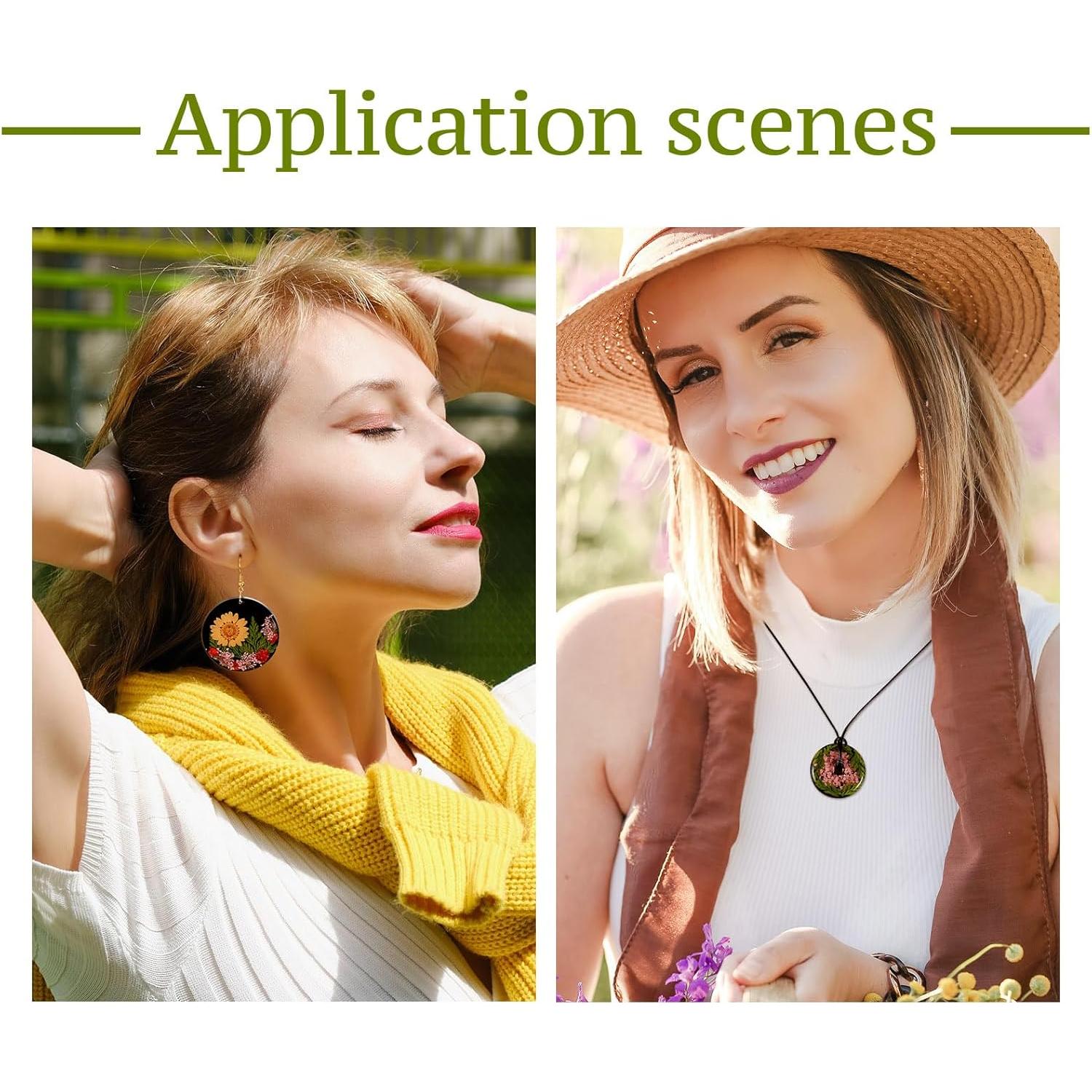 Moldes de Silicona para Pendientes Beadthoven 2 Pcs DIY Resina