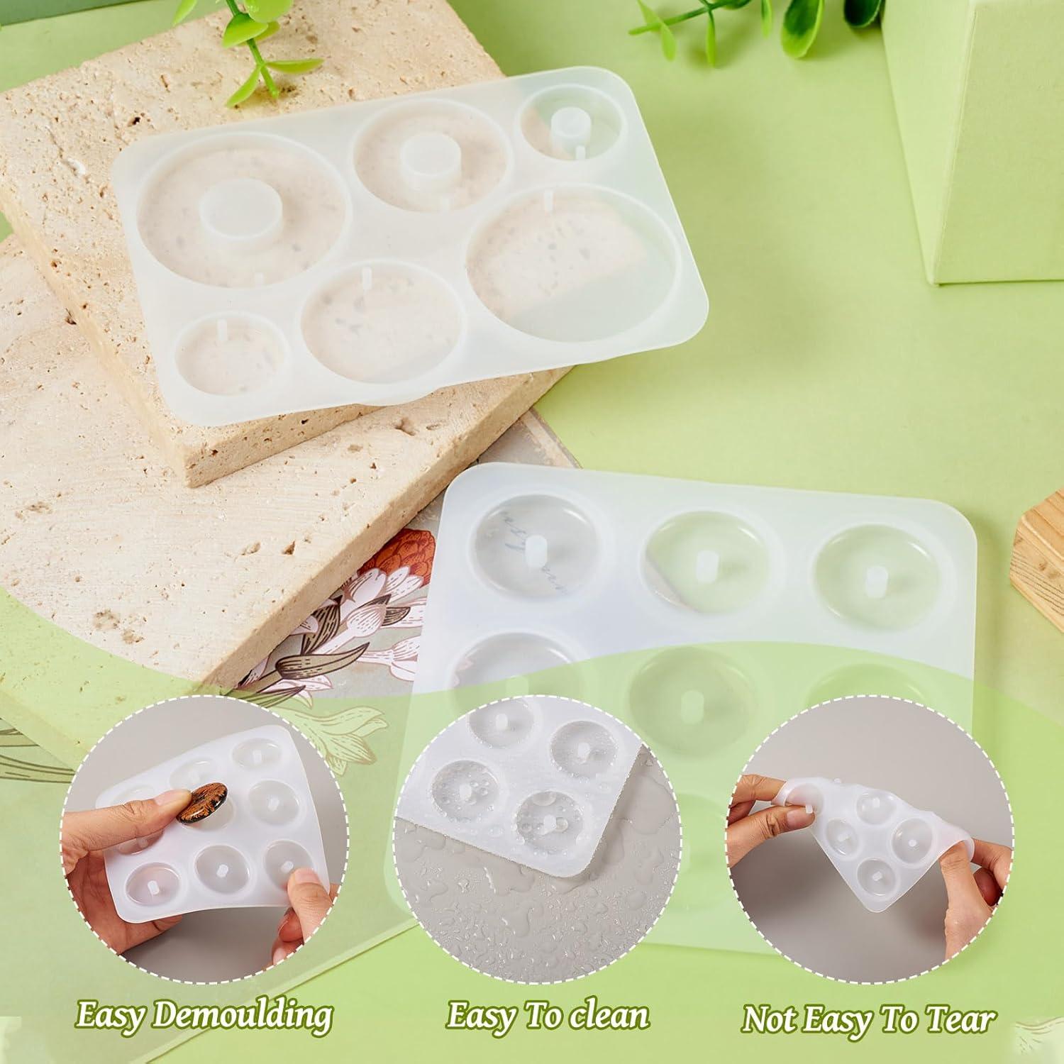 Moldes de Silicona para Pendientes Beadthoven 2 Pcs DIY Resina