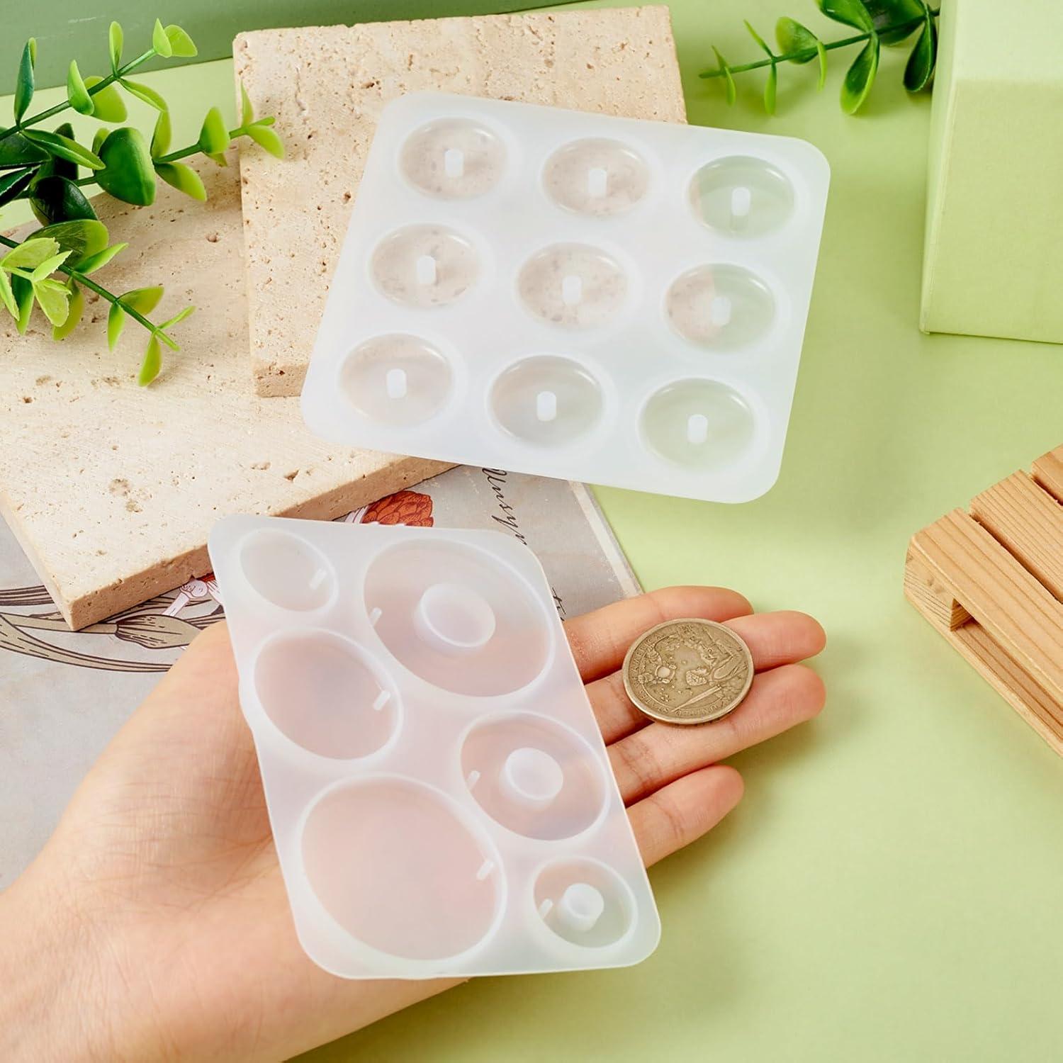 Moldes de Silicona para Pendientes Beadthoven 2 Pcs DIY Resina