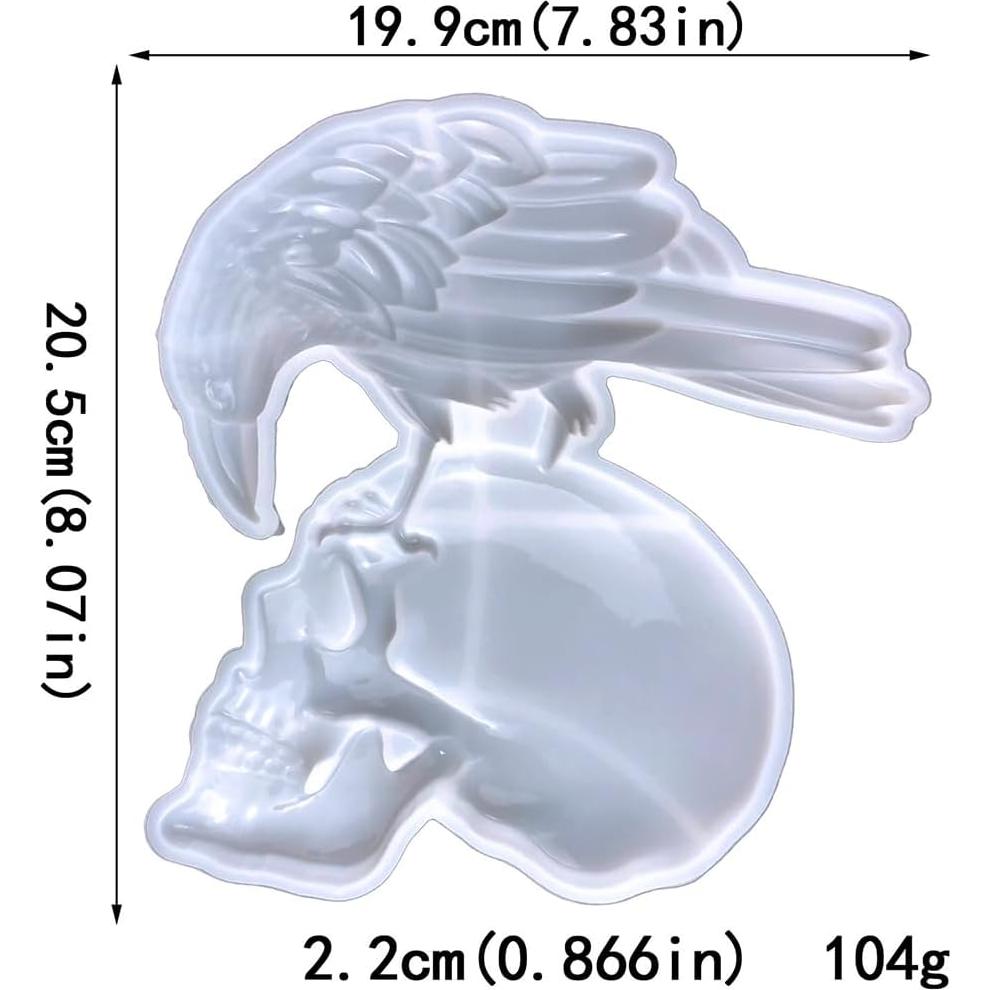 Molde de Silicona Ynxee Calavera de Cuervo 19 x 18.6 cm