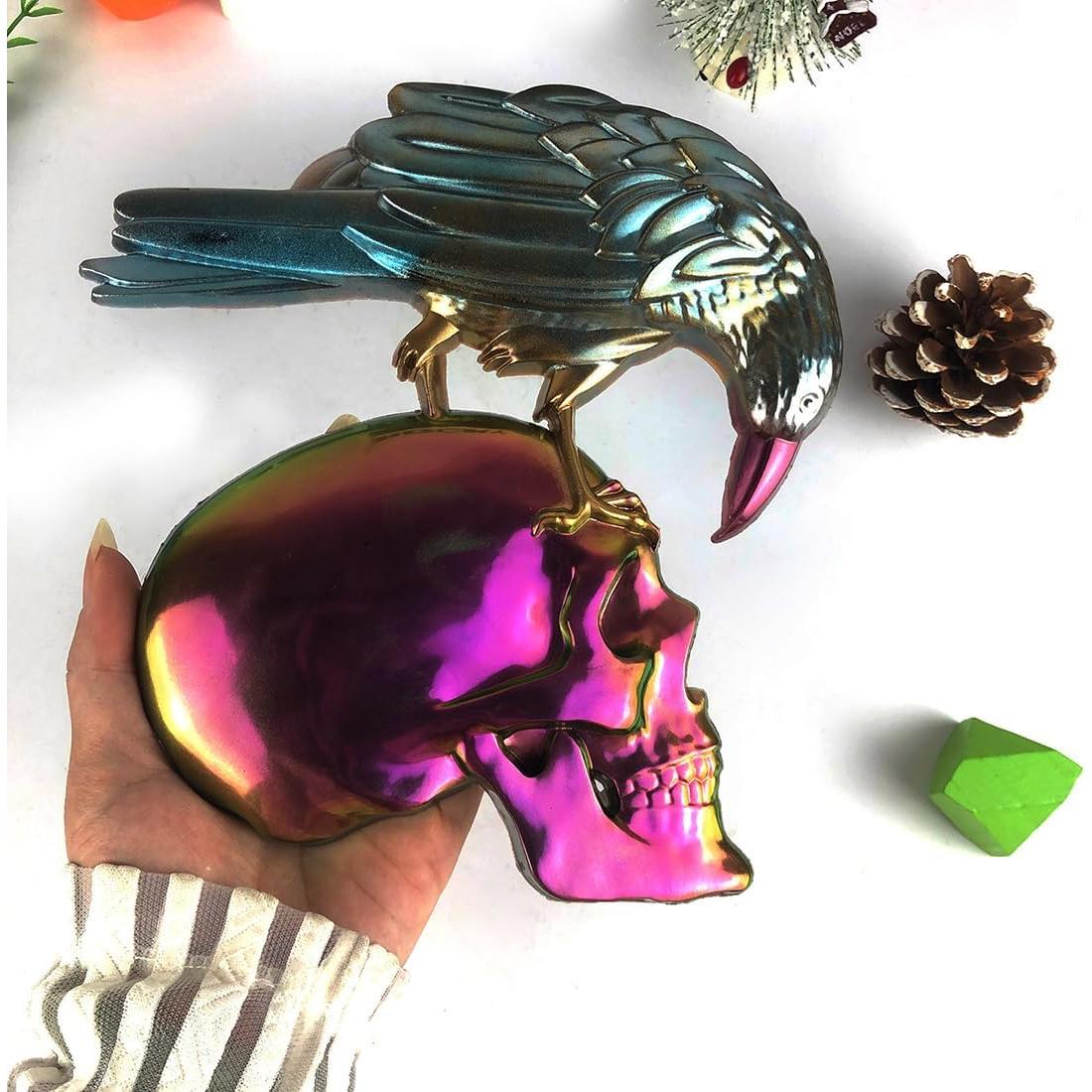 Molde de Silicona Ynxee Calavera de Cuervo 19 x 18.6 cm