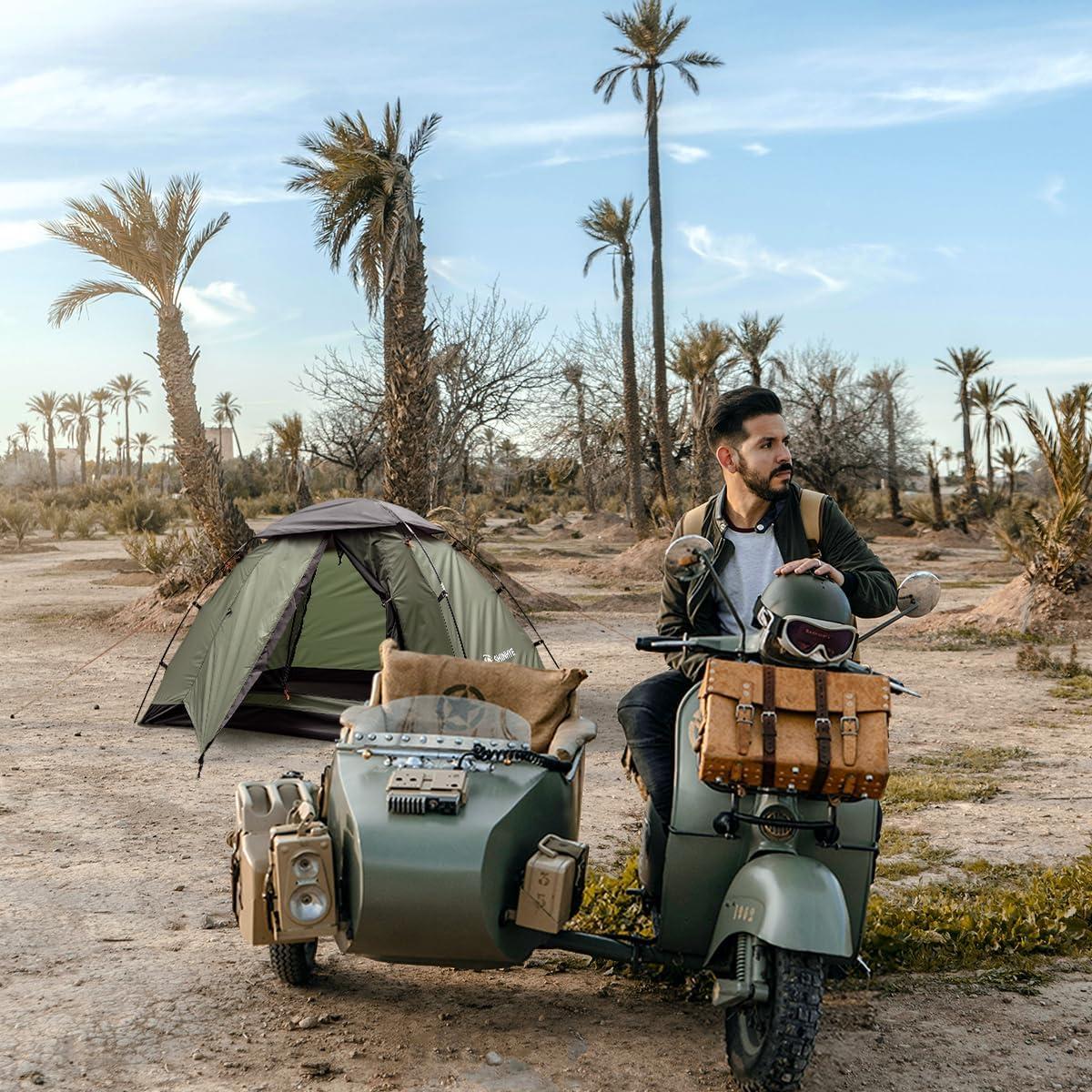 Tienda de Camping ShinHye Verde 1 Persona Impermeable 3 Estaciones