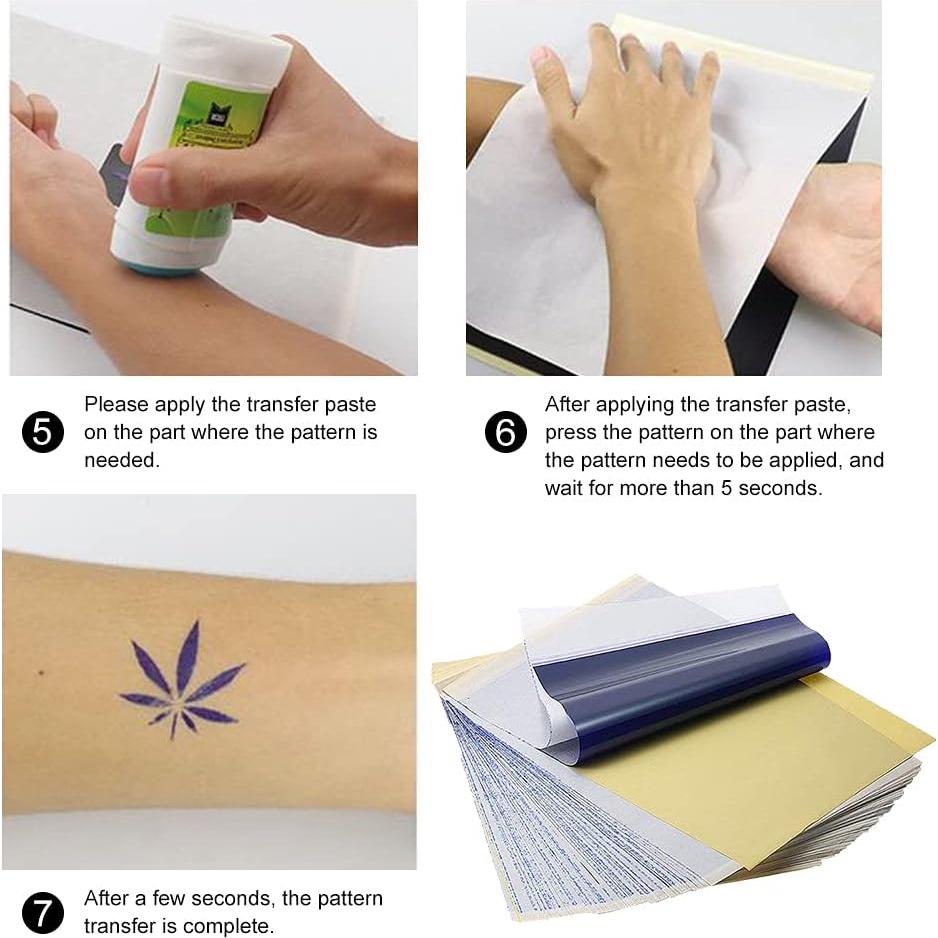 Papel de Transferencia de Tatuaje WZPB - 20 Hojas A4