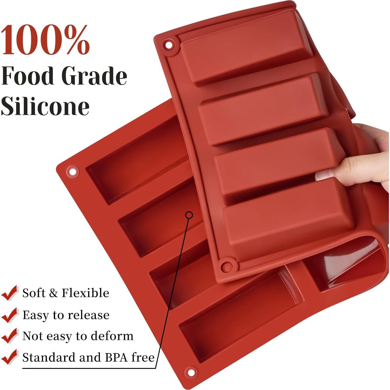 Moldes de Silicona CLUEWR para Barras de Granola - 12 Cavidades