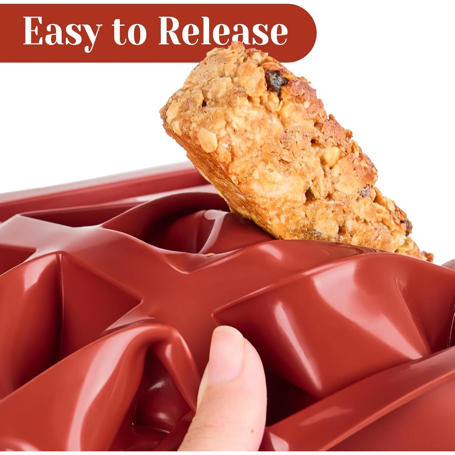 Moldes de Silicona CLUEWR para Barras de Granola - 12 Cavidades