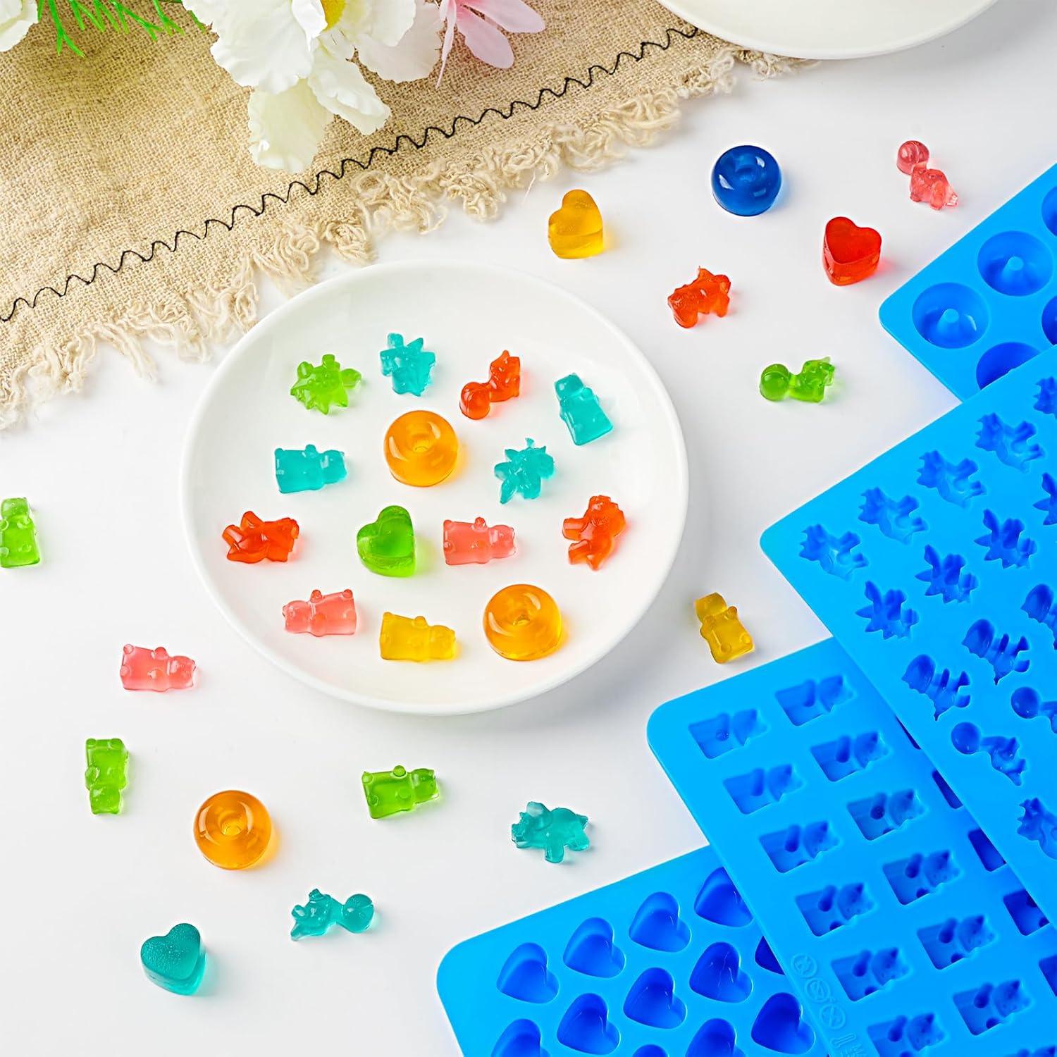 Moldes de Caramelos Gummy CLUEWR Silicona 4 Pcs 201 Cavidades