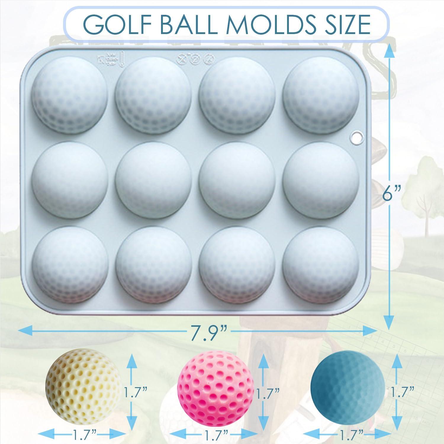 Molde de Cake Pop de Pelota de Golf Cybirdbal 2 Piezas 12 Cavidades