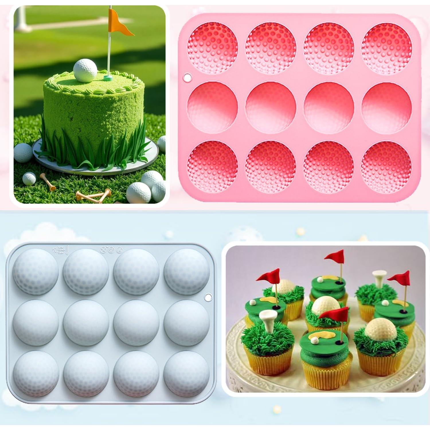 Molde de Cake Pop de Pelota de Golf Cybirdbal 2 Piezas 12 Cavidades
