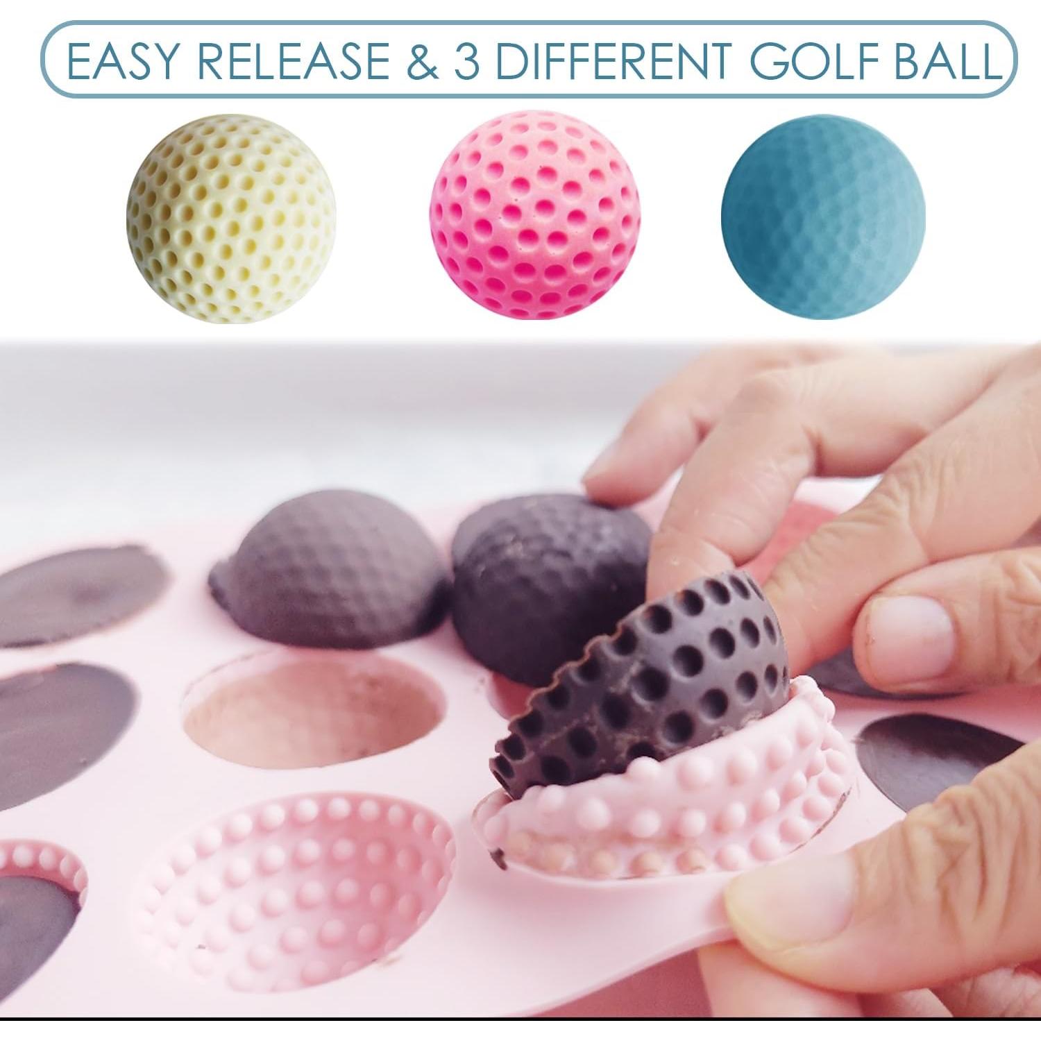 Molde de Cake Pop de Pelota de Golf Cybirdbal 2 Piezas 12 Cavidades