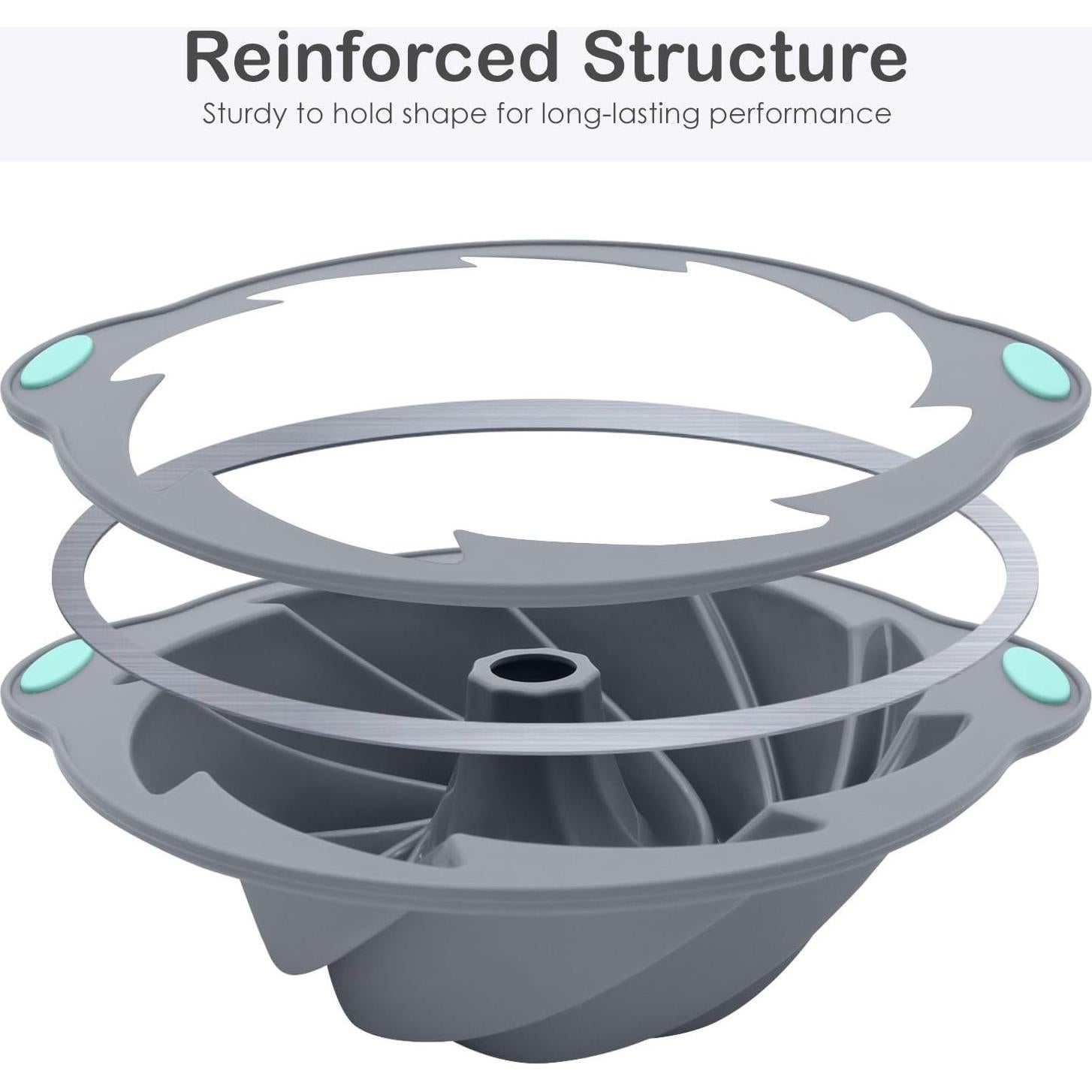 Molde para Pastel Bunte Chicrinum 25.4 cm Silicona con Metal