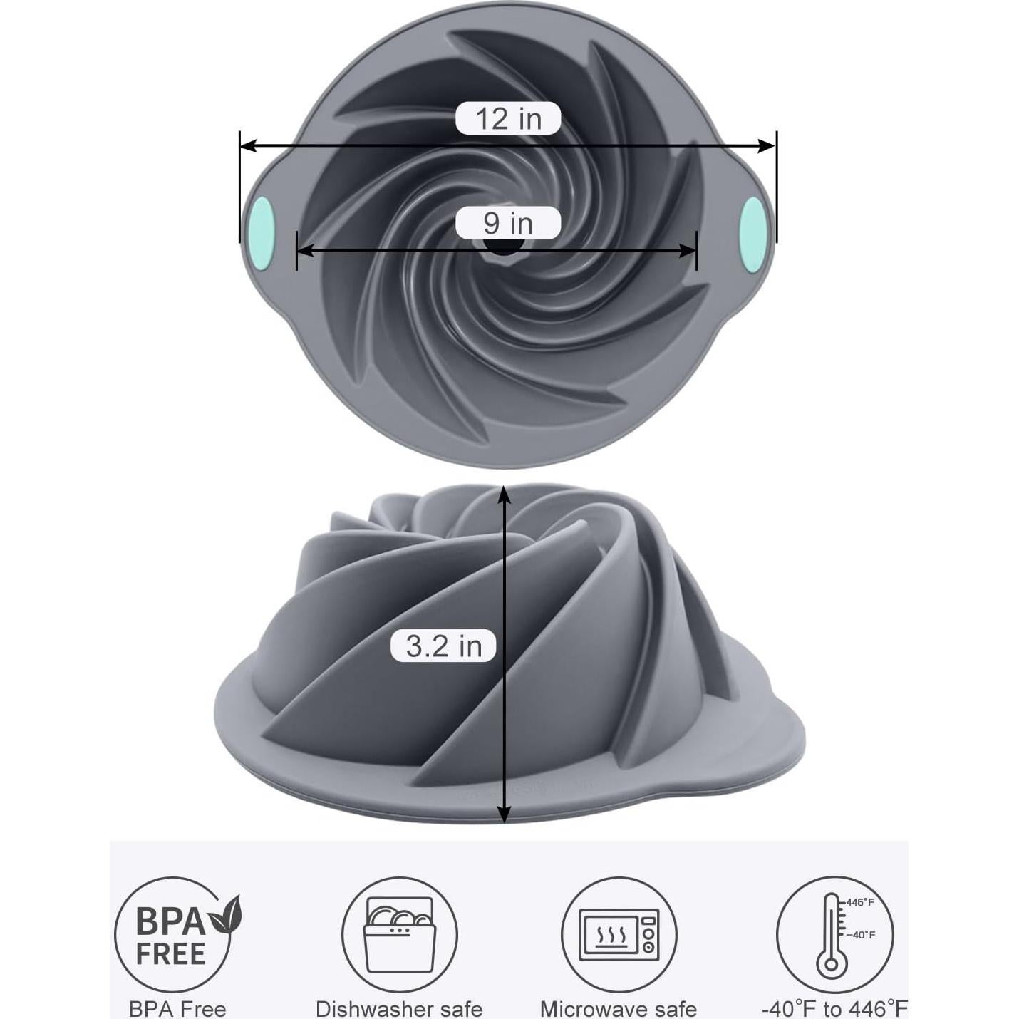 Molde para Pastel Bunte Chicrinum 25.4 cm Silicona con Metal
