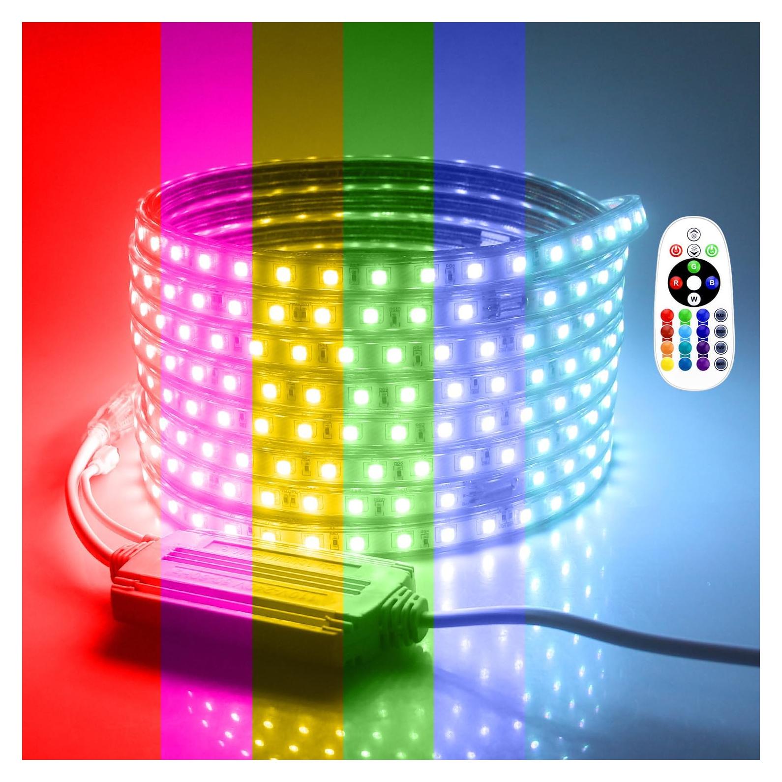 Tira de LED RGB 5M Aclorol Impermeable para Exterior