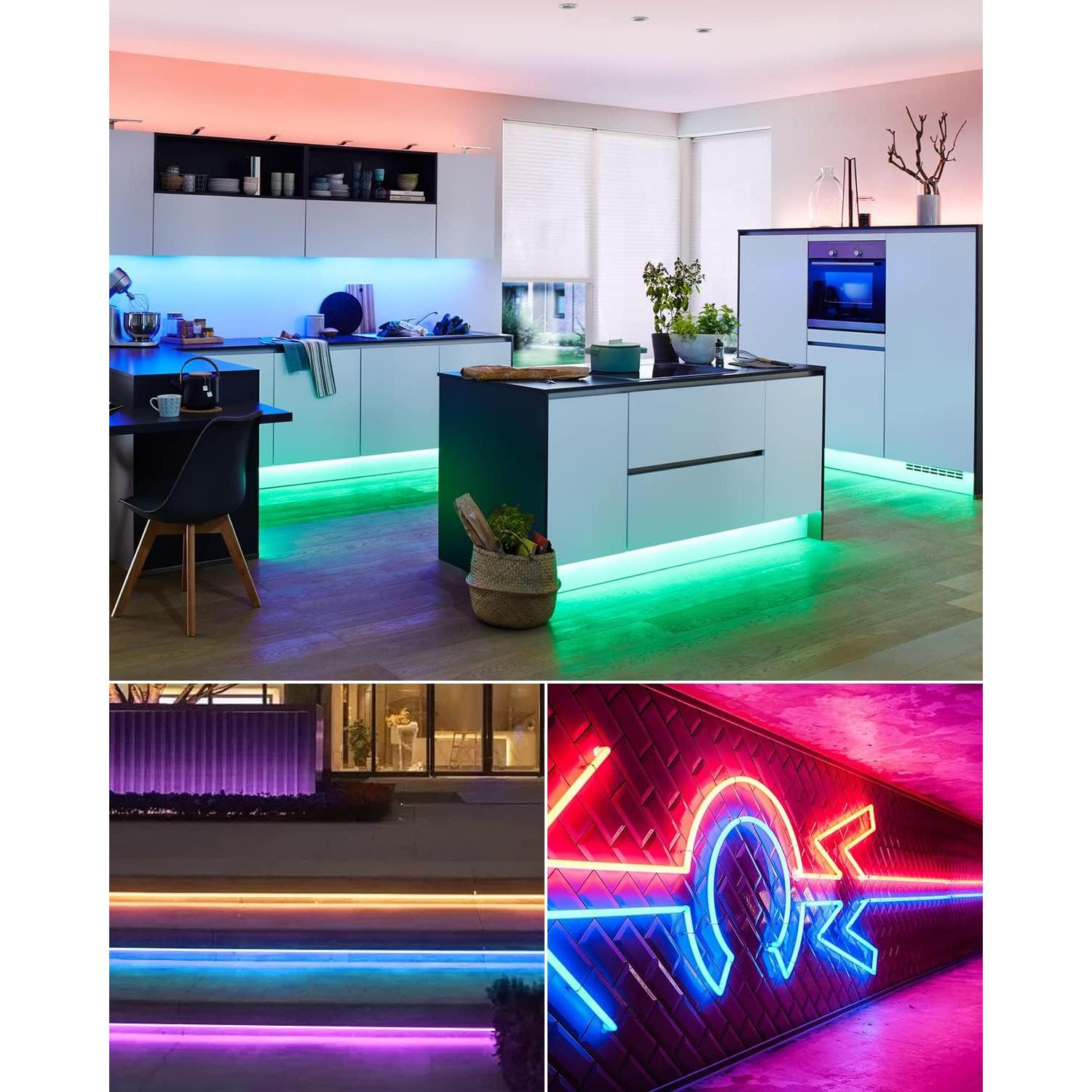 Tira de LED RGB 5M Aclorol Impermeable para Exterior