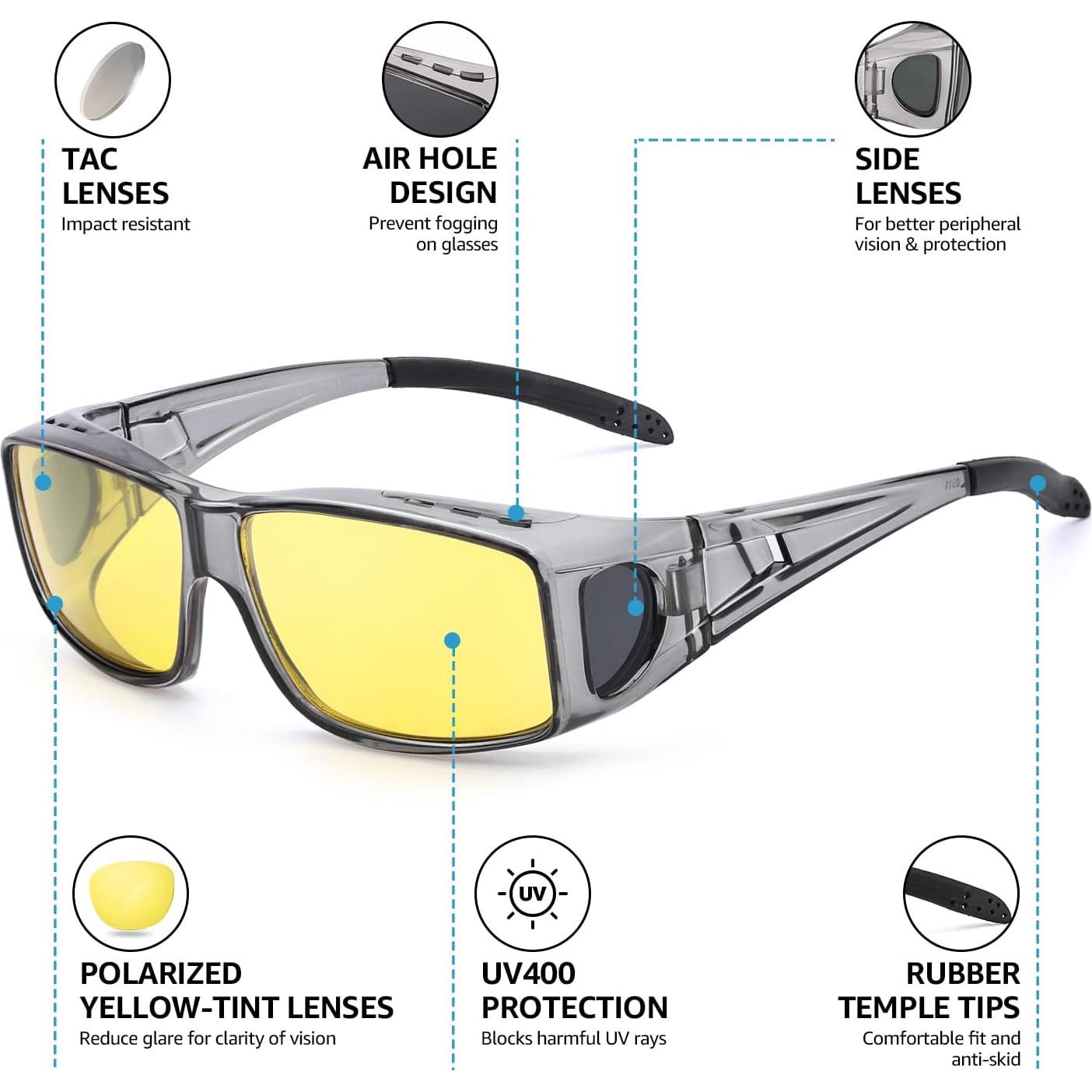 Gafas de Visión Nocturna LVIOE Wrap Around Amarillas