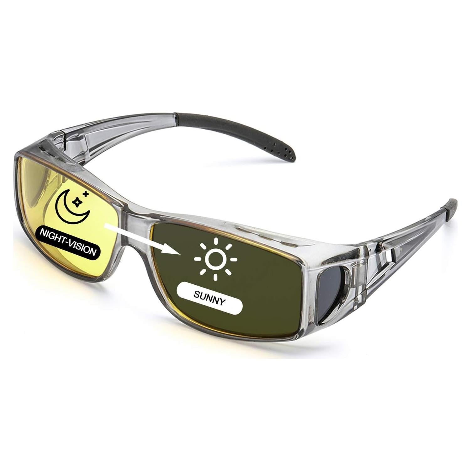 Gafas de Visión Nocturna LVIOE para Conducir con Lentes Amarillos