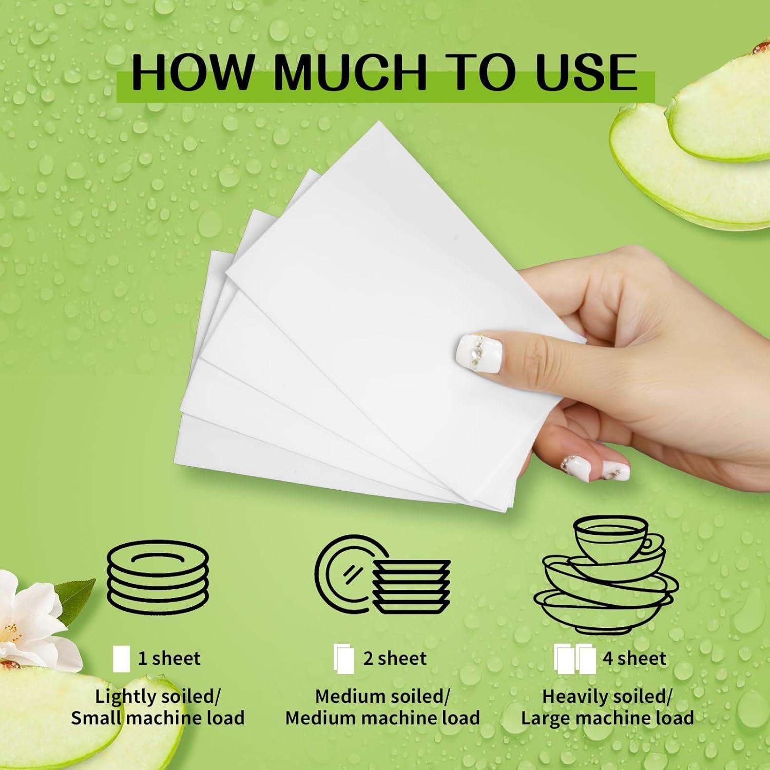 Hojas de detergente para lavavajillas YUCO 100 cargas Manzana