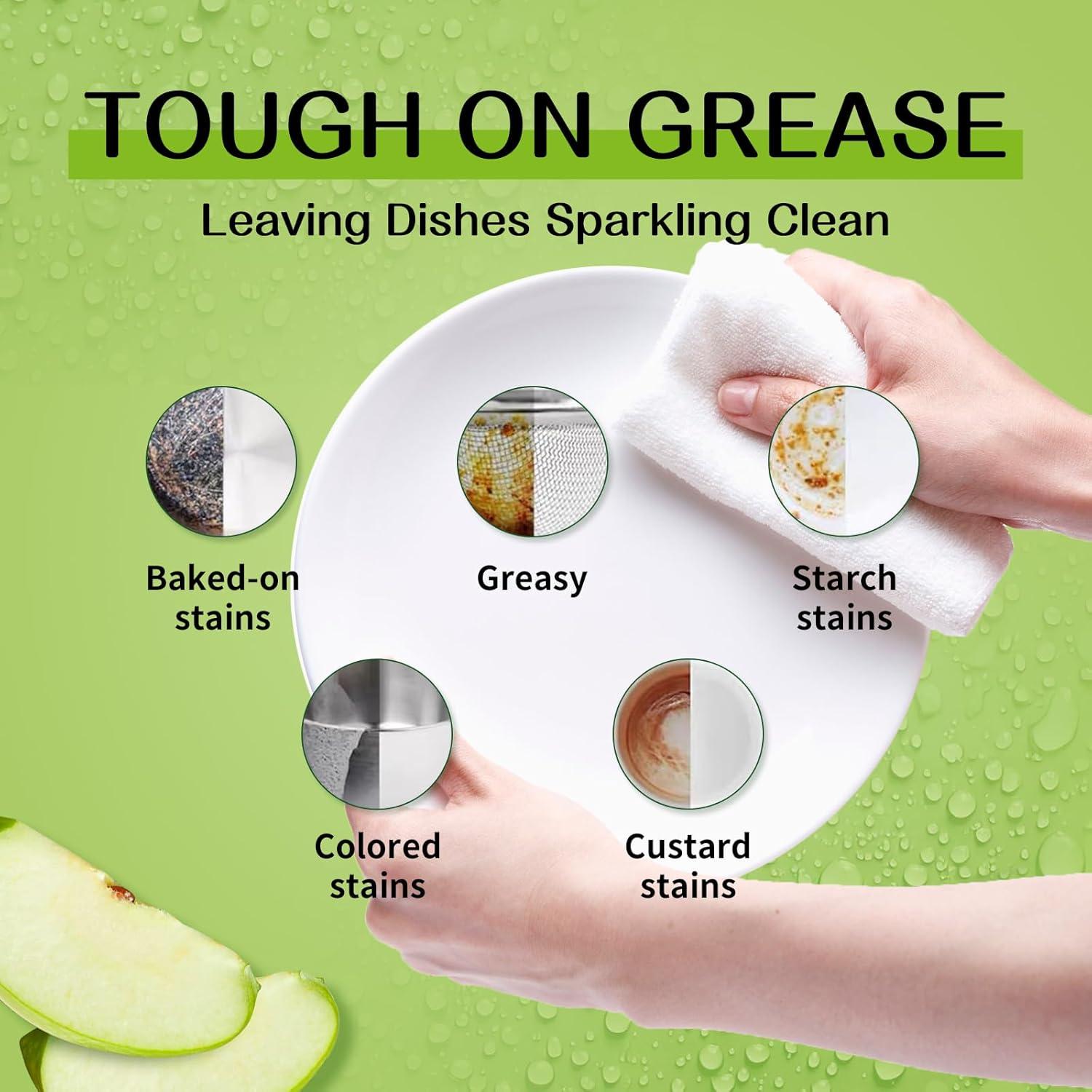 Hojas de detergente para lavavajillas YUCO 100 cargas Manzana