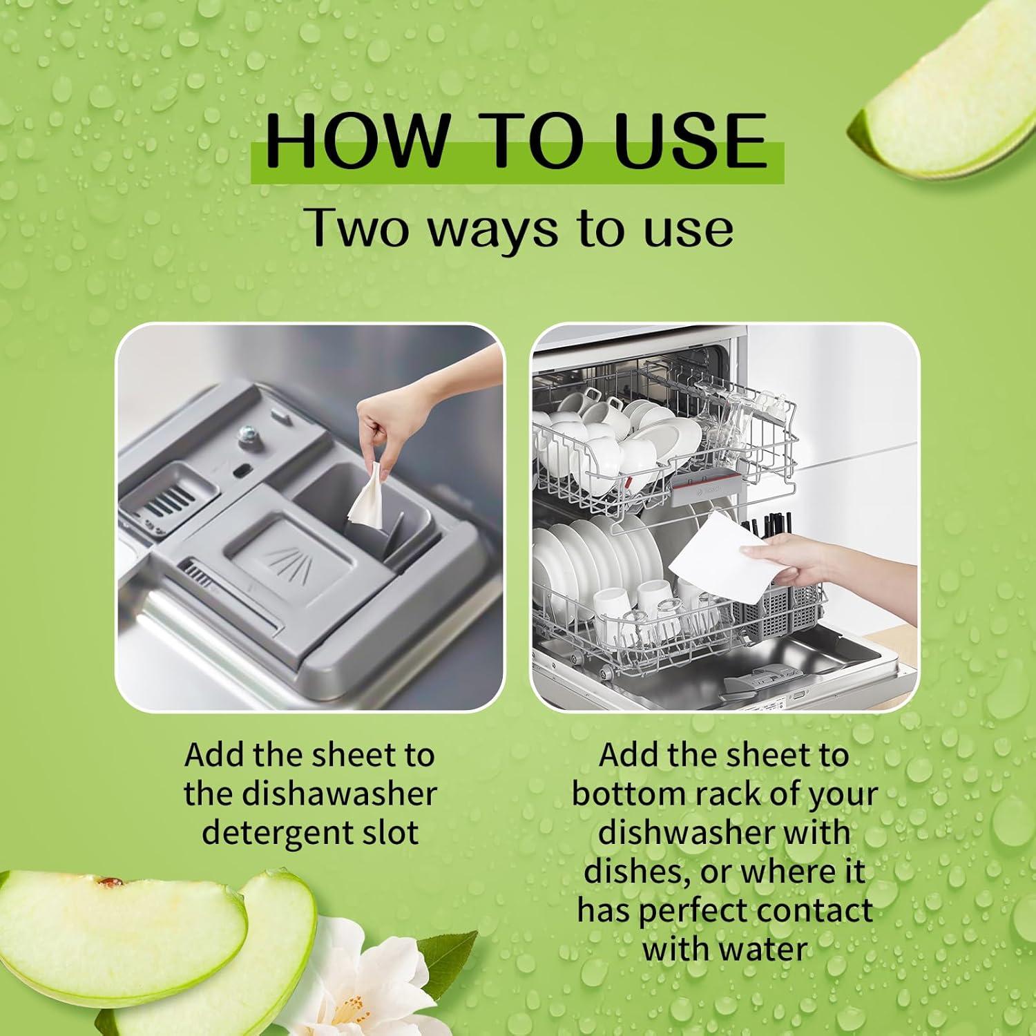 Hojas de detergente para lavavajillas YUCO 100 cargas Manzana