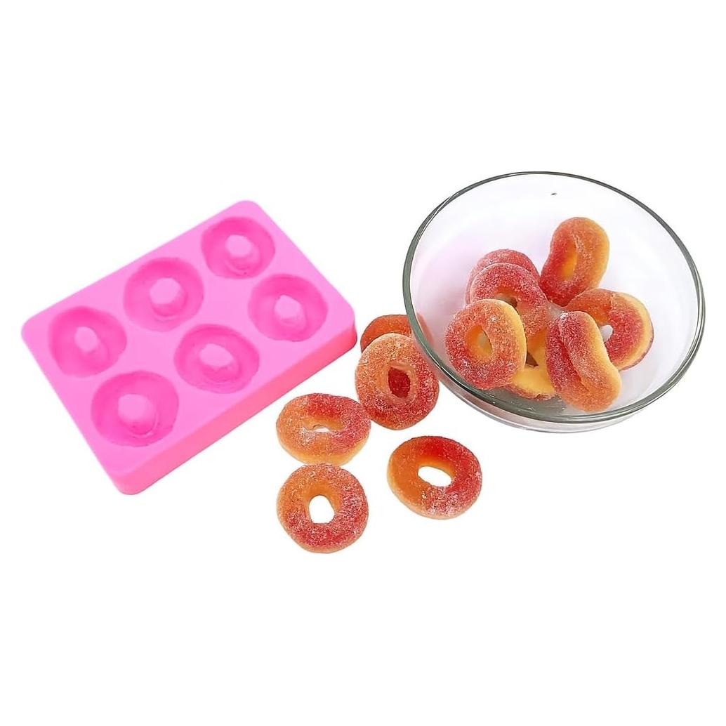 Molde de Silicona Anillo Durazno Realista Natucraft 6 Cavidades