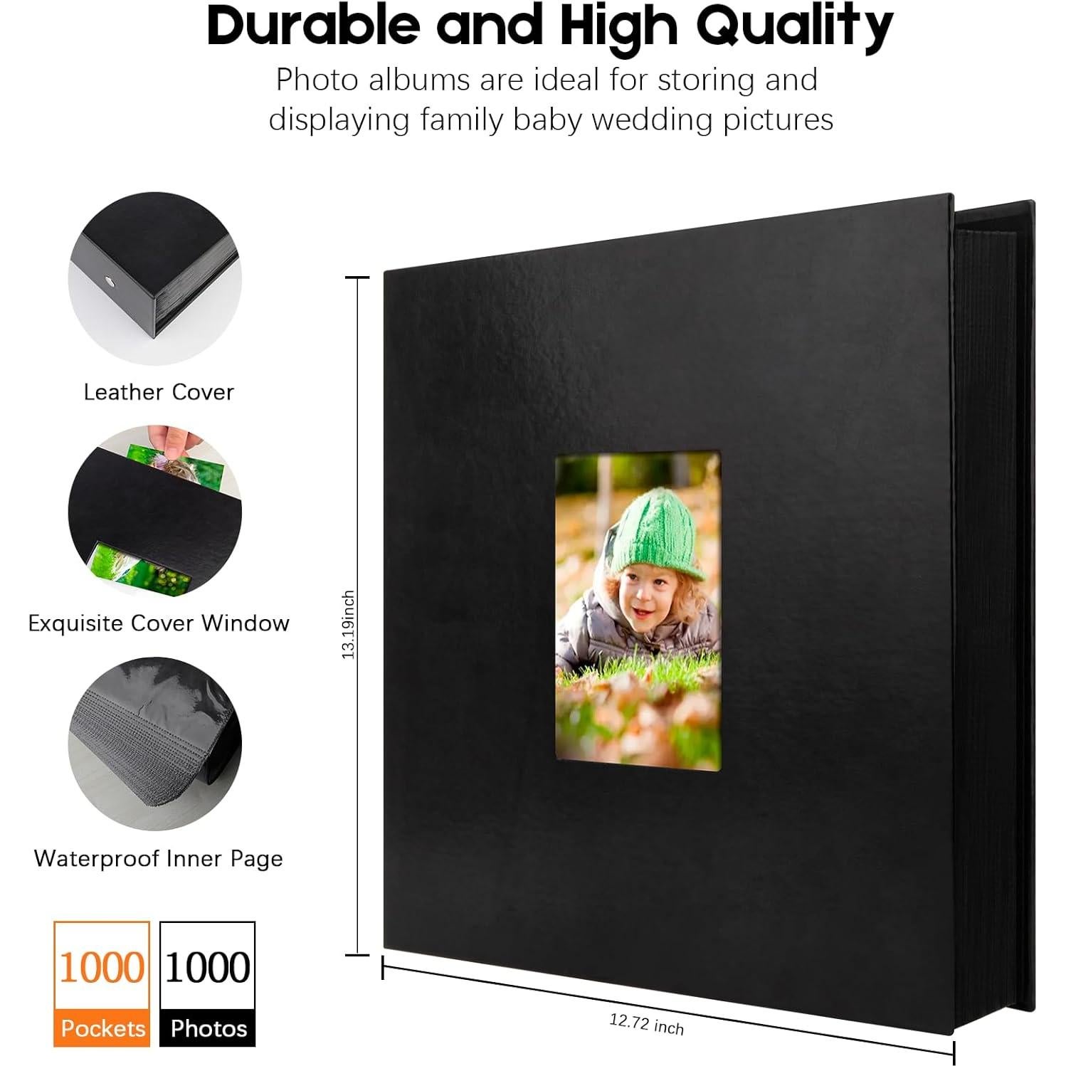 Álbum de Fotos Veicevol 1000 Bolsillos 4x6 Negro