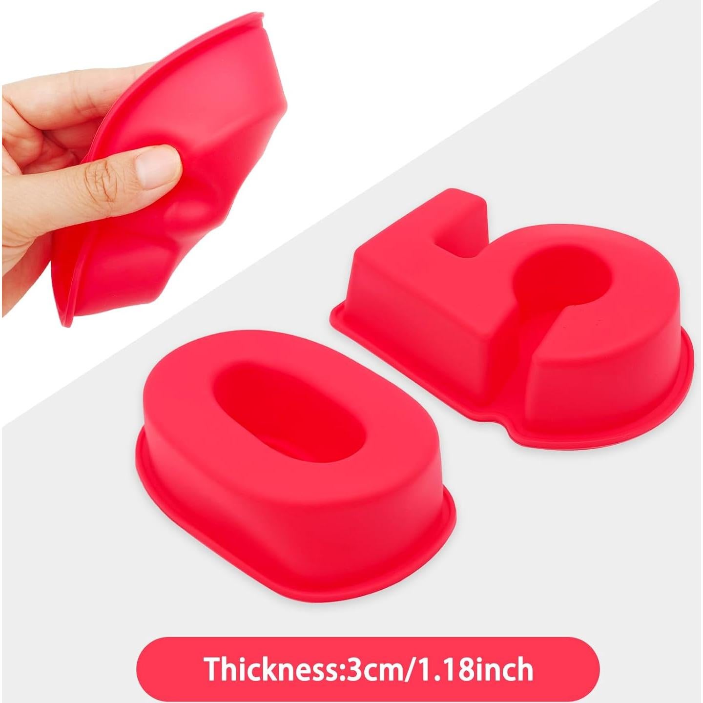 Moldes de Pastel de Número Itechpanda 9 Pcs Silicona 10 cm