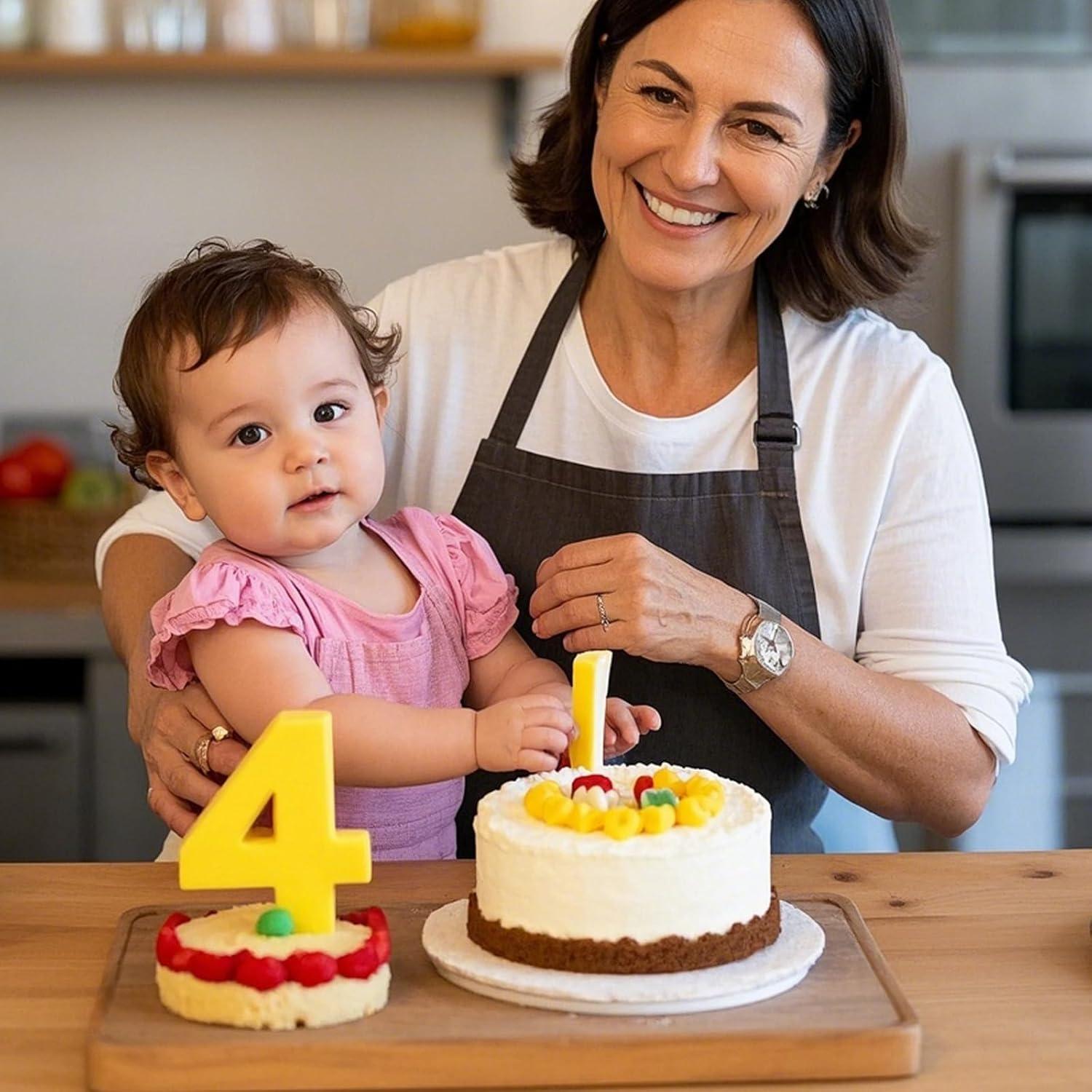 Moldes de Pastel de Número Itechpanda 9 Pcs Silicona 10 cm