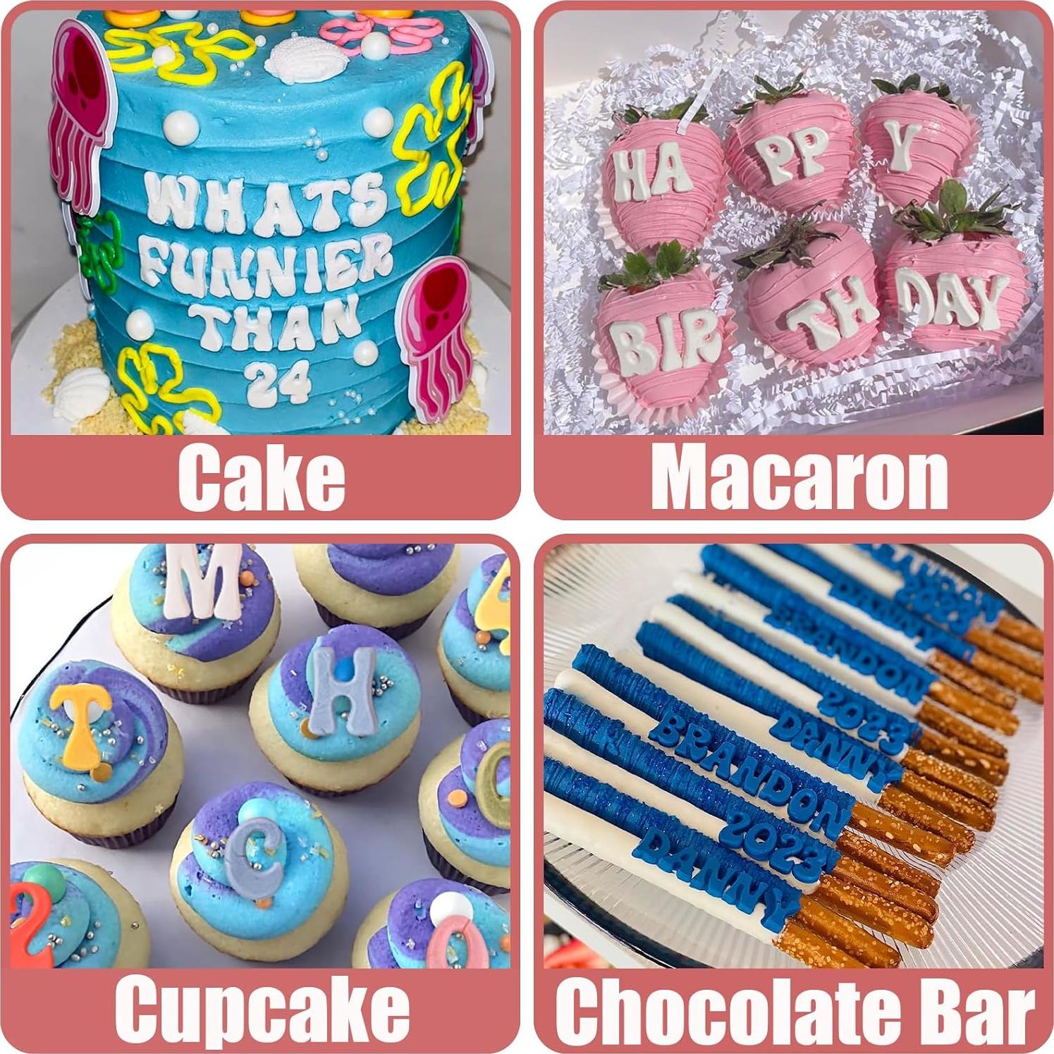 Moldes de Silicona para Chocolate 26 Letras y Números 3D