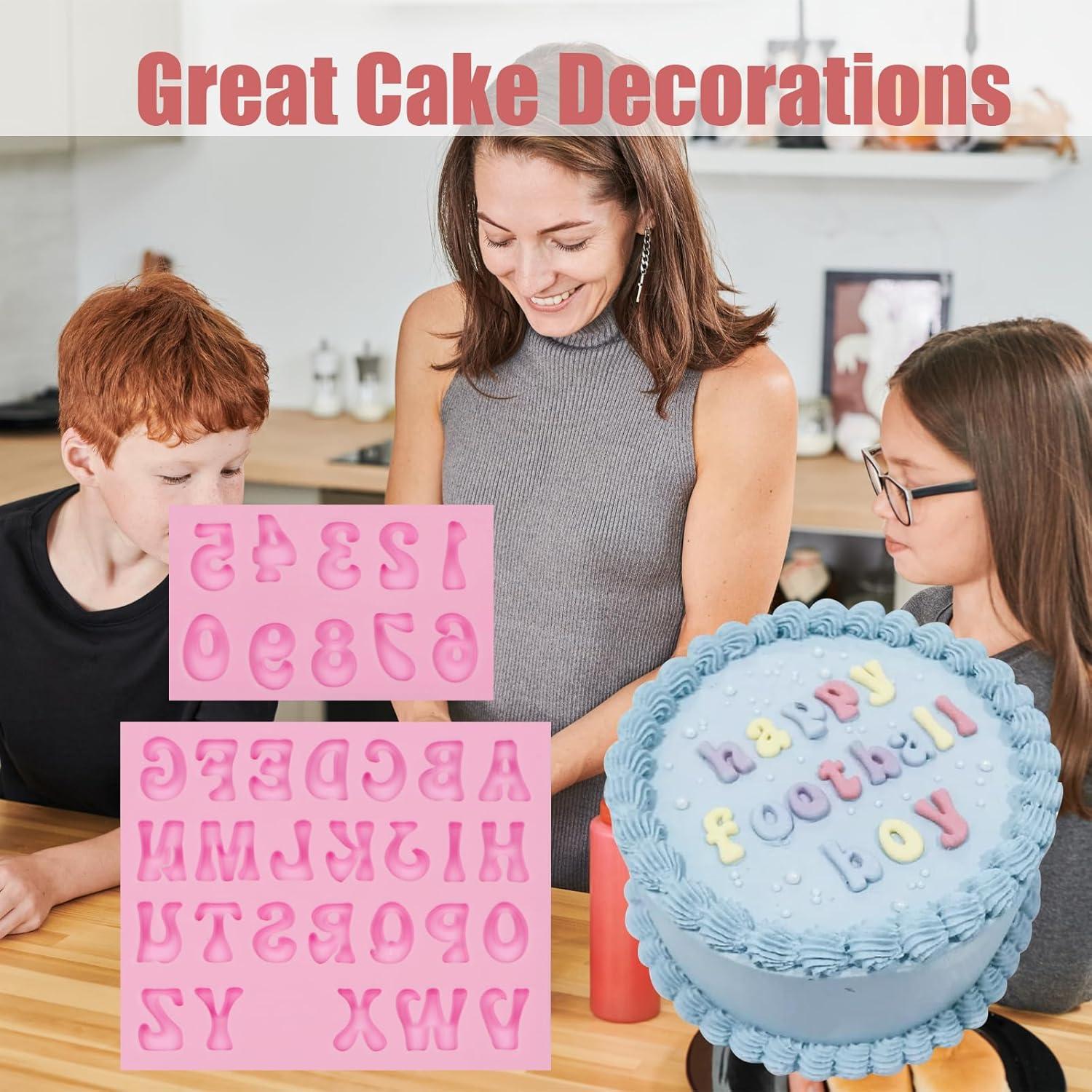 Moldes de Silicona para Chocolate 26 Letras y Números 3D