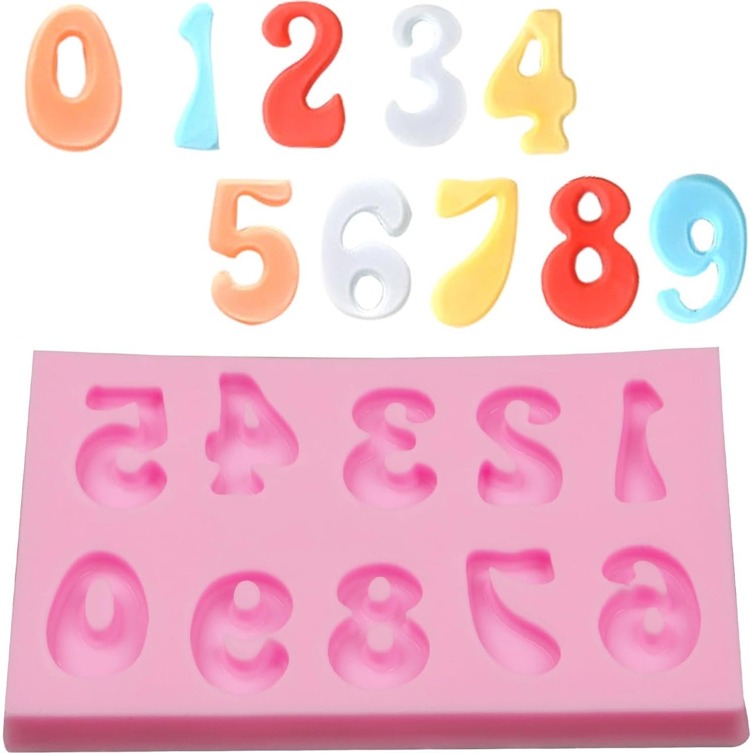 Moldes de Silicona para Chocolate 26 Letras y Números 3D