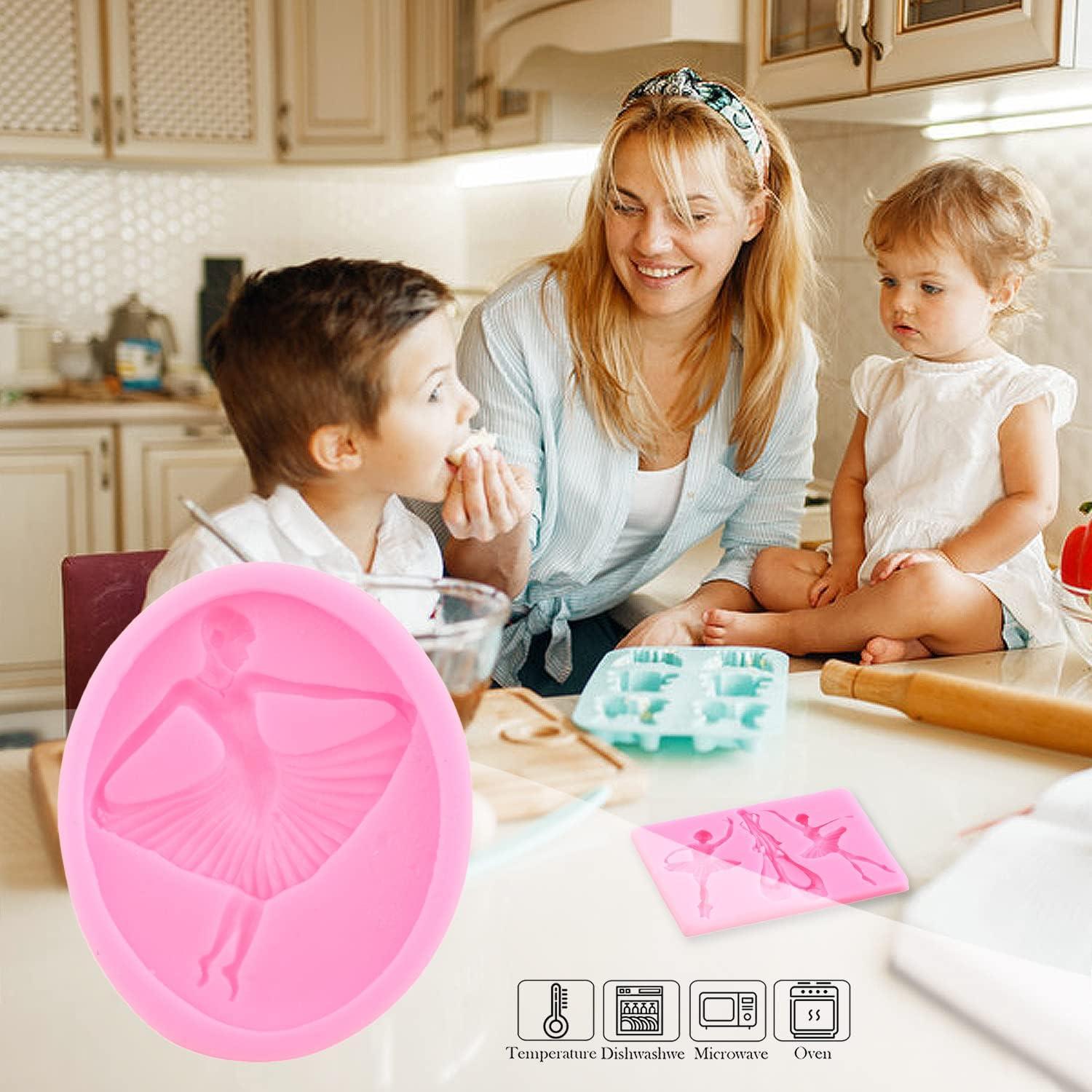 Set de 4 Moldes de Silicona LKDQUTHM para Fondant y Chocolate