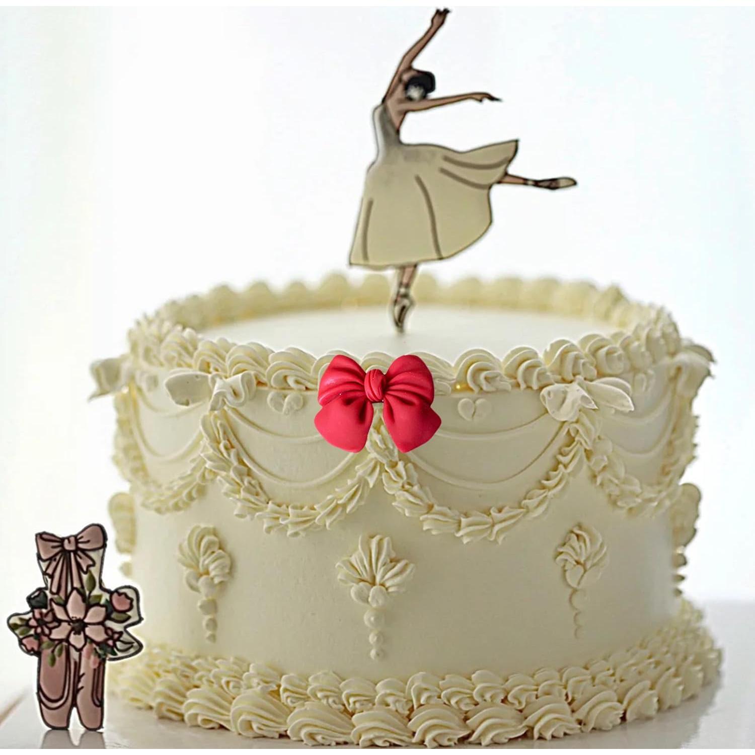 Moldes de Silicona para Pasteles MINFEIDMS - 4 Piezas Bailarina