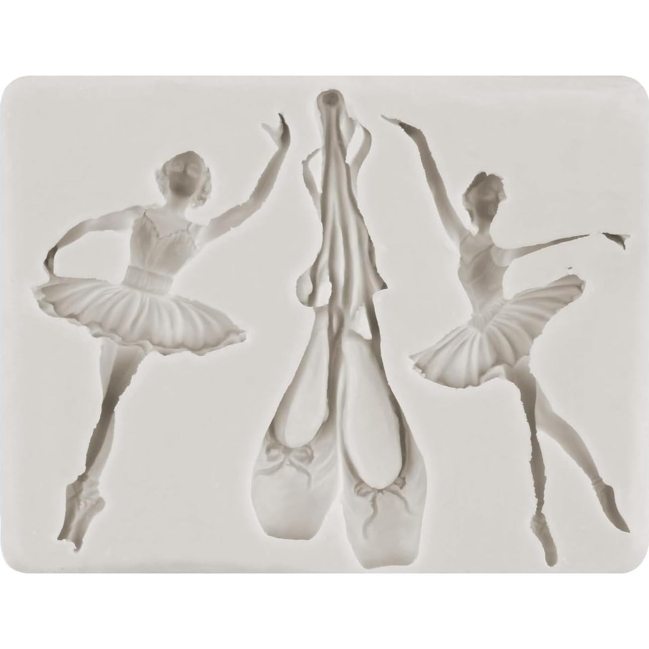 Moldes de Silicona para Pasteles MINFEIDMS - 4 Piezas Bailarina