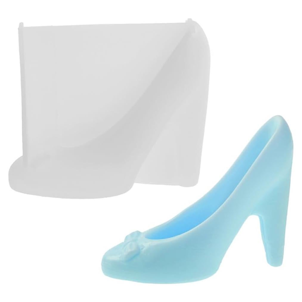 Molde de Silicona Zapato Tacón Alto Genérico Blanco 13.5x11.5cm