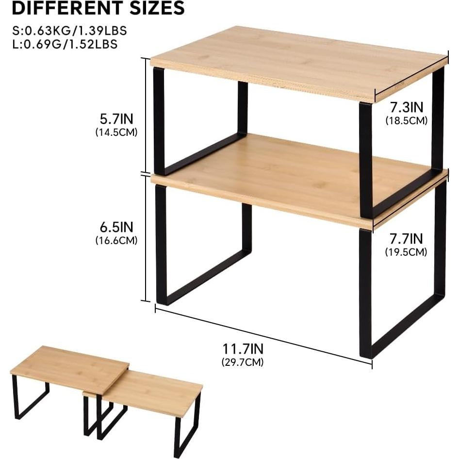 Estante Organizador de Gabinete HEY FOLY, 2 Piezas, 29.7 cm