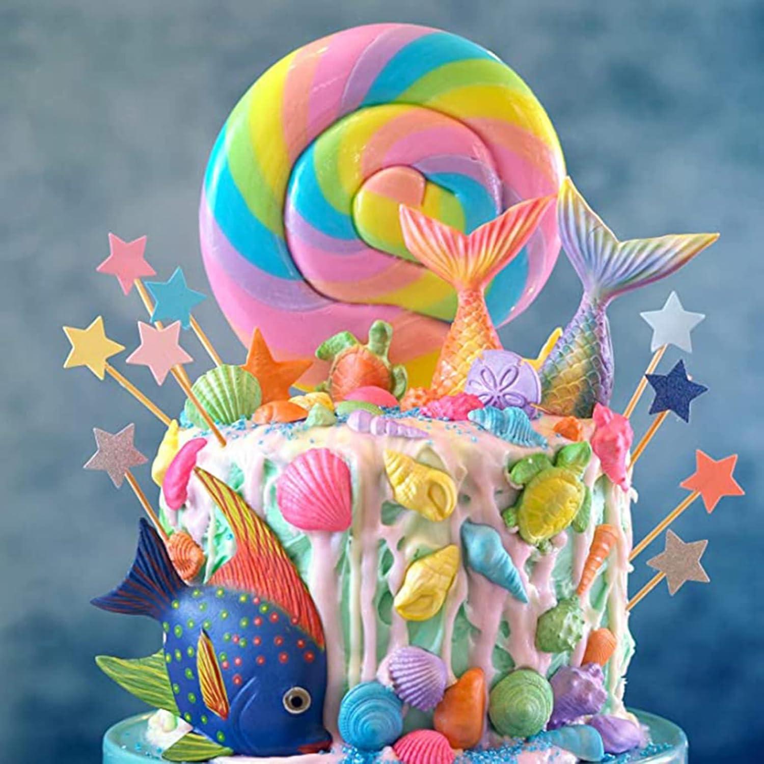 Molde de Silicona para Fondant MEMOVAN 3 Piezas Tema Sirena