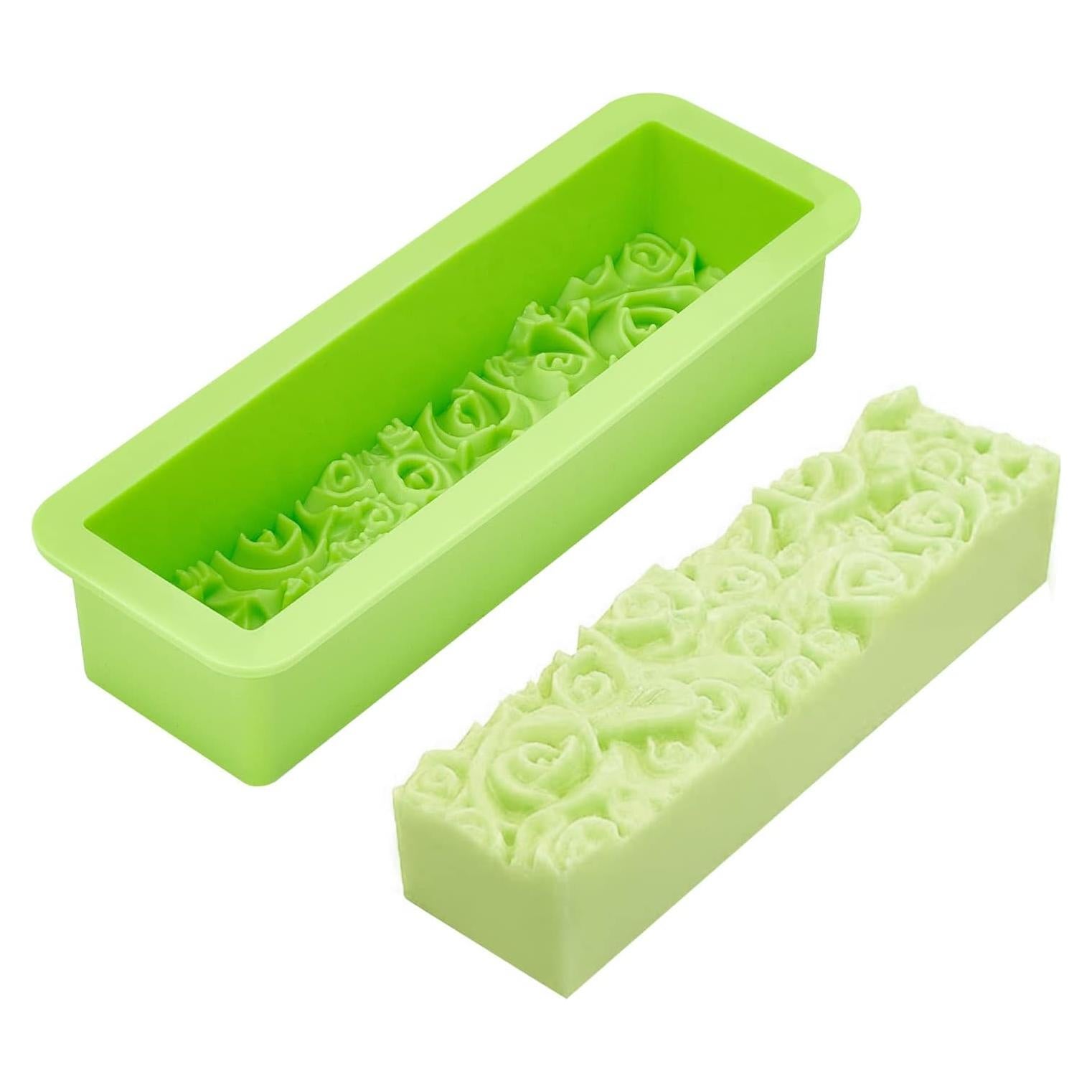 Molde de Silicona Rectangular PH PandaHall 24.9x8.1cm Verde