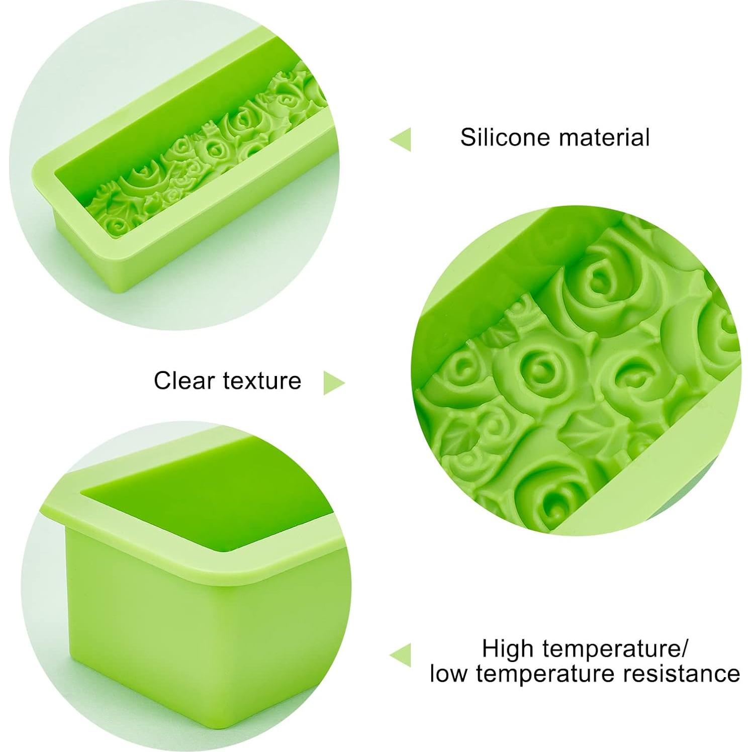 Molde de Silicona Rectangular PH PandaHall 24.9x8.1cm Verde