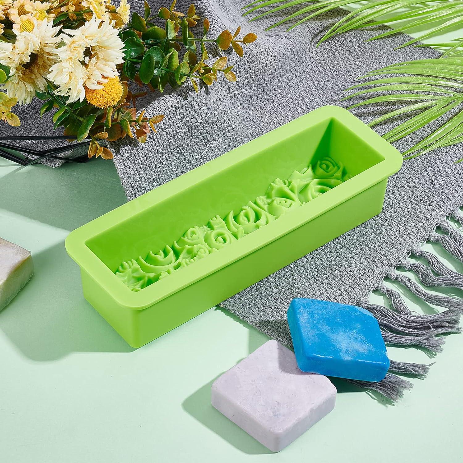 Molde de Silicona Rectangular PH PandaHall 24.9x8.1cm Verde