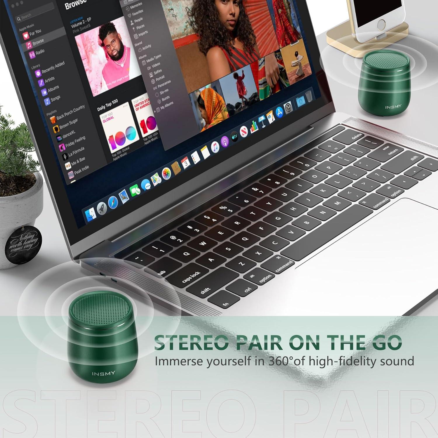 Altavoz Bluetooth INSMY C17-MAX Mini Impermeable Verde