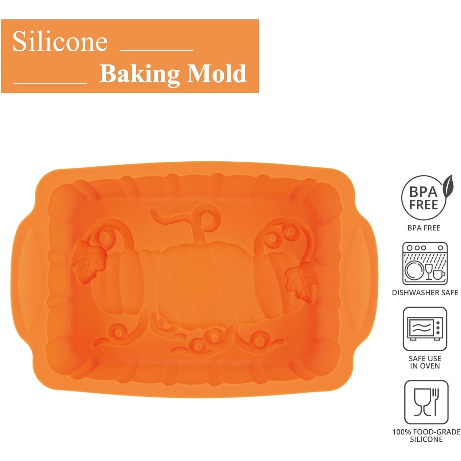 Juego de 2 Moldes de Silicona para Pan de Calabaza Supreme Housewares