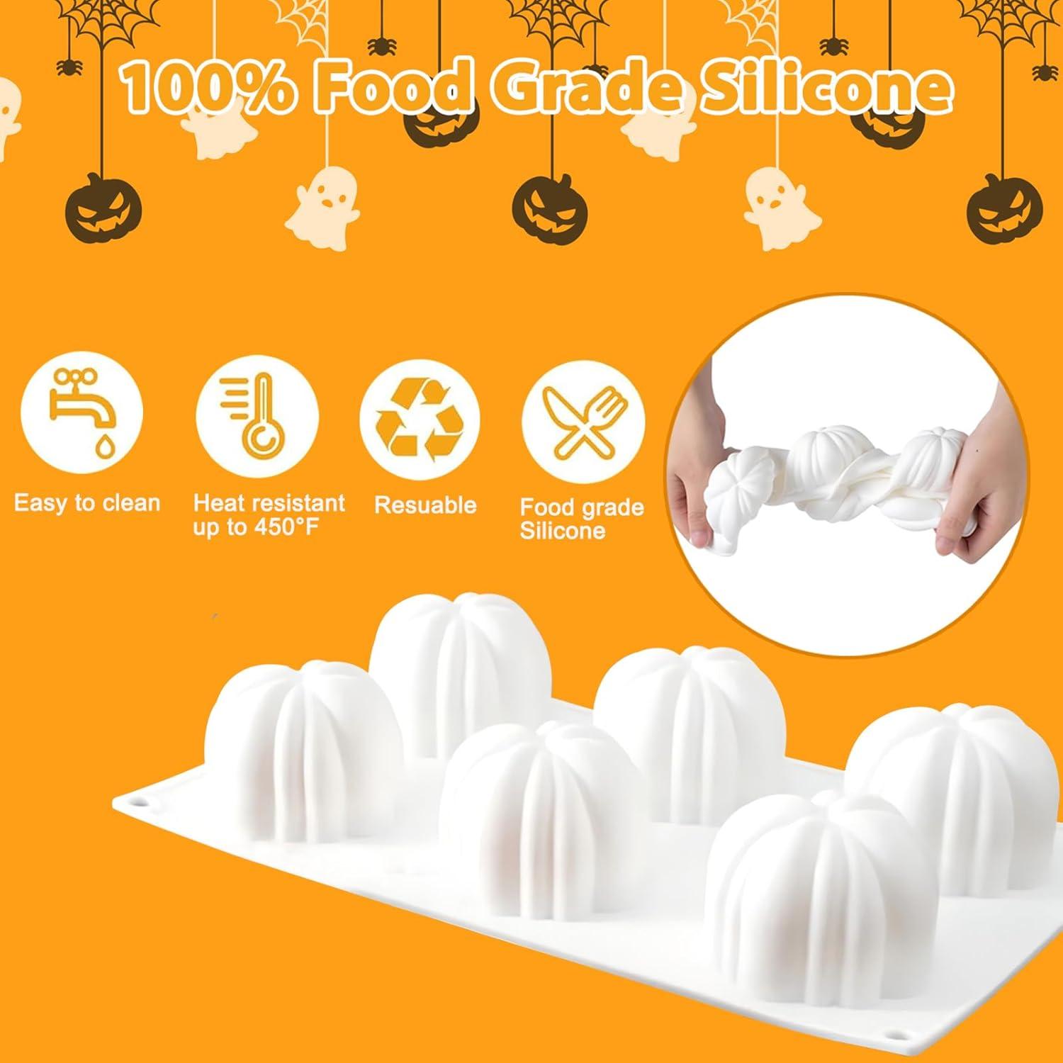 Moldes de Silicona de Calabaza 3D ENASGLOO - 2 Pcs