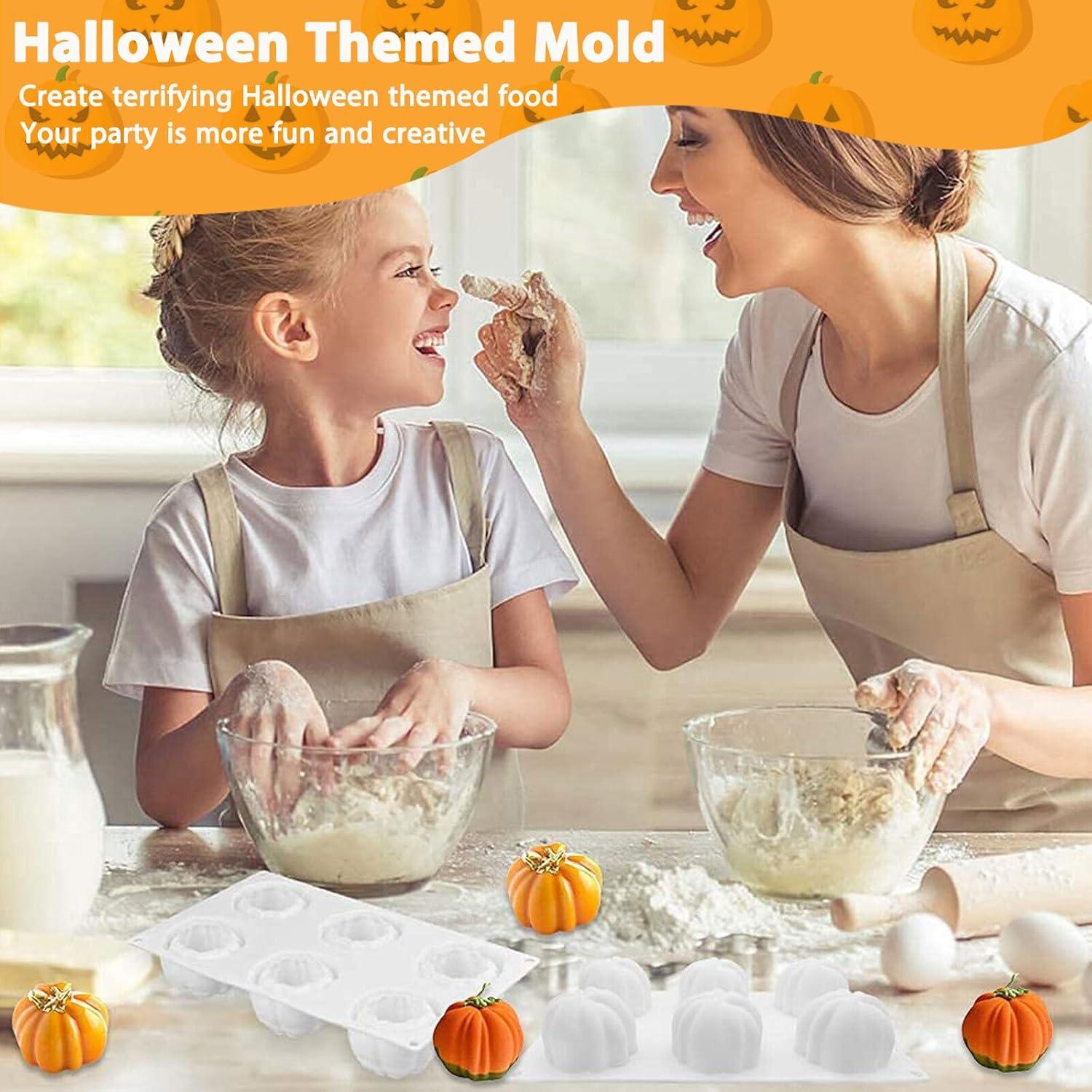 Moldes de Silicona de Calabaza 3D ENASGLOO - 2 Pcs