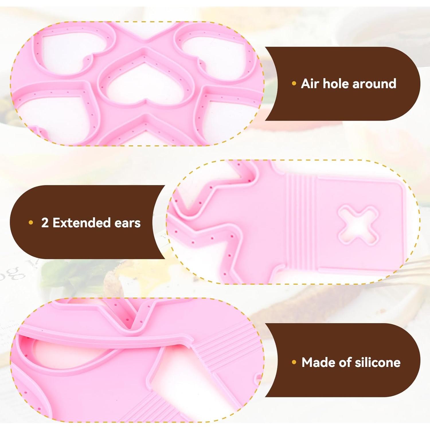 Molde de Silicona Antiadherente Agatige 2PCS Estrella y Corazón